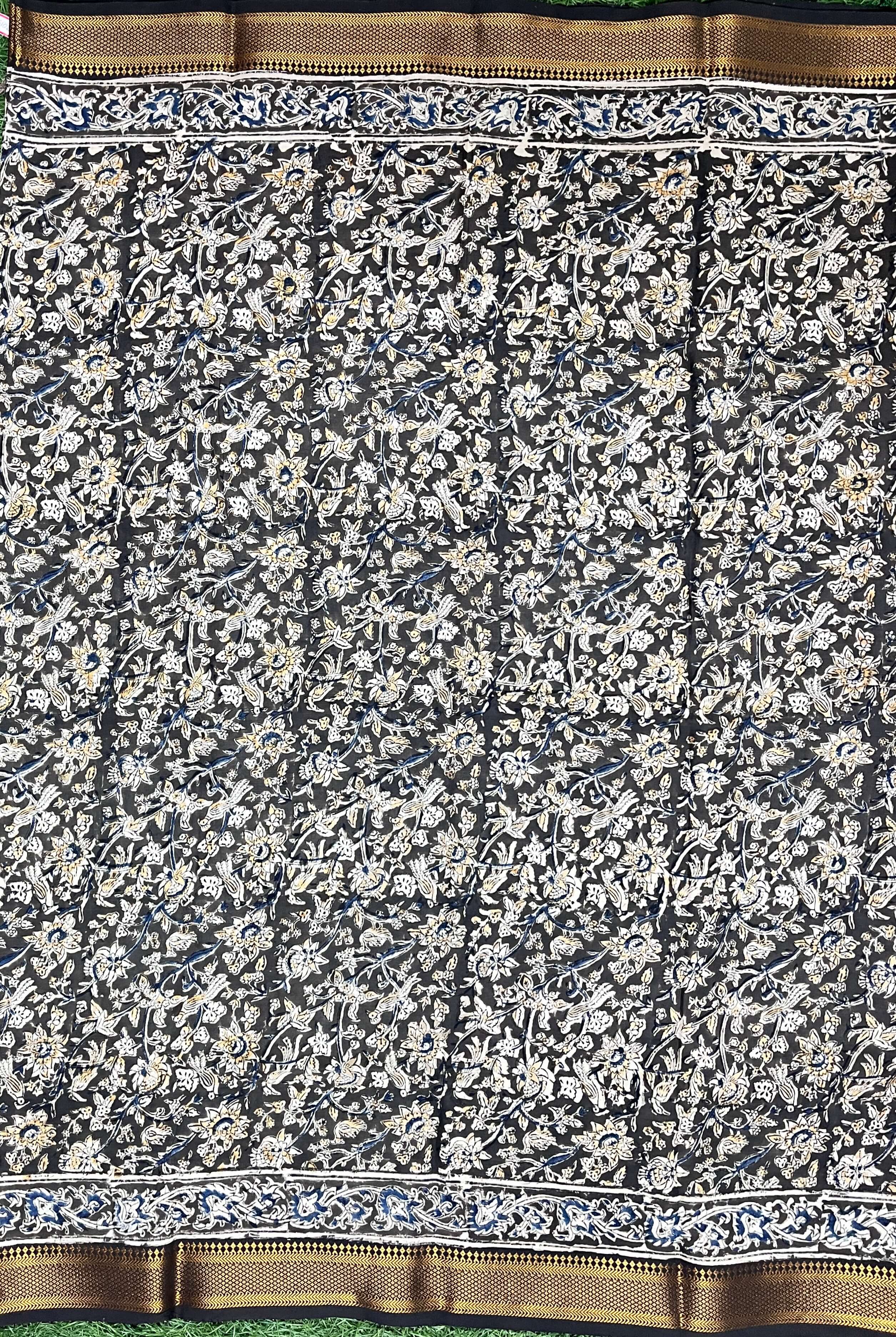 Kalamkari Chennuri Silk Nizam Border Saree-KNB-HP-M112