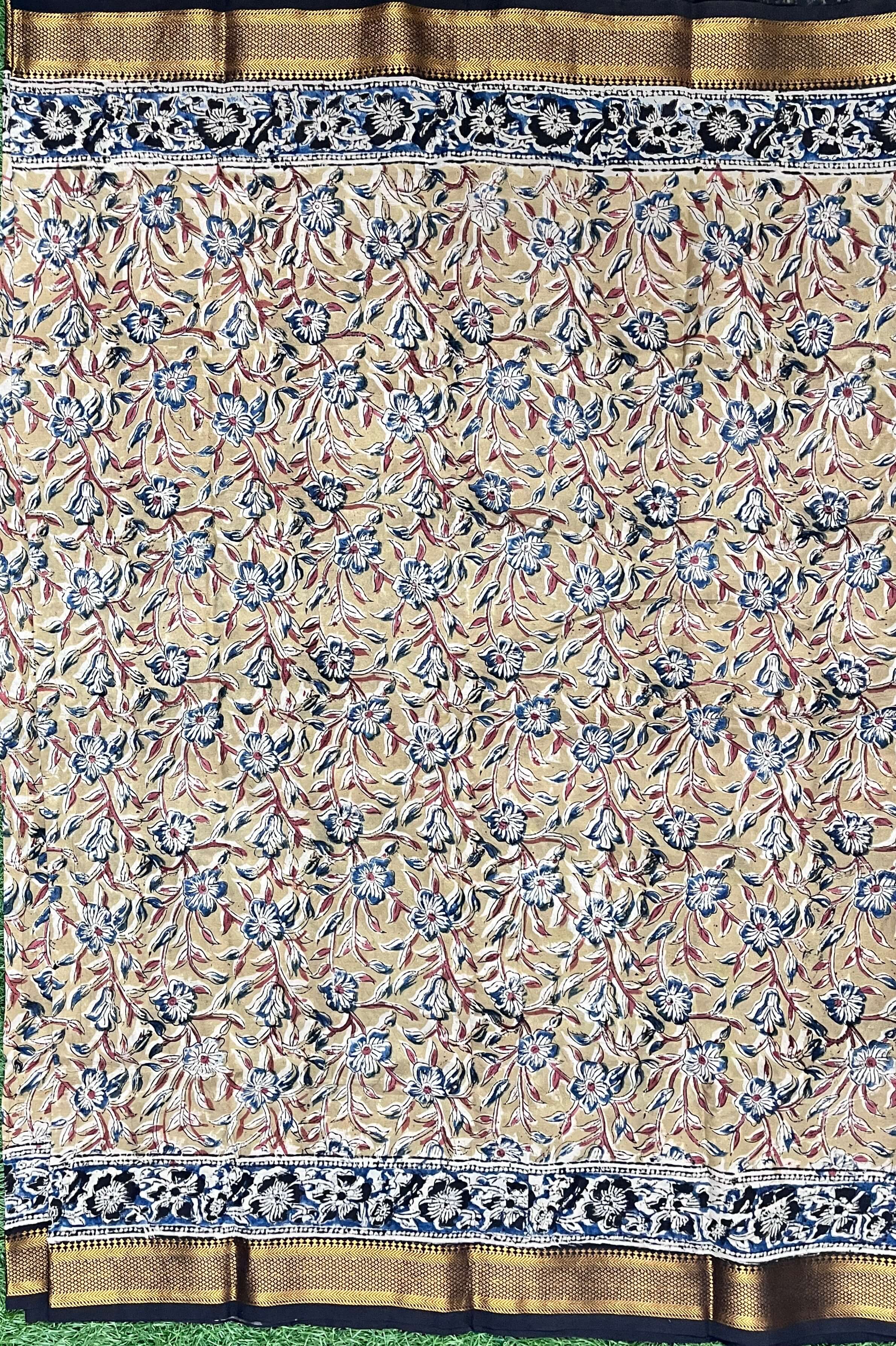 Kalamkari Chennuri Silk Nizam Border Saree-KNB-HP-M114