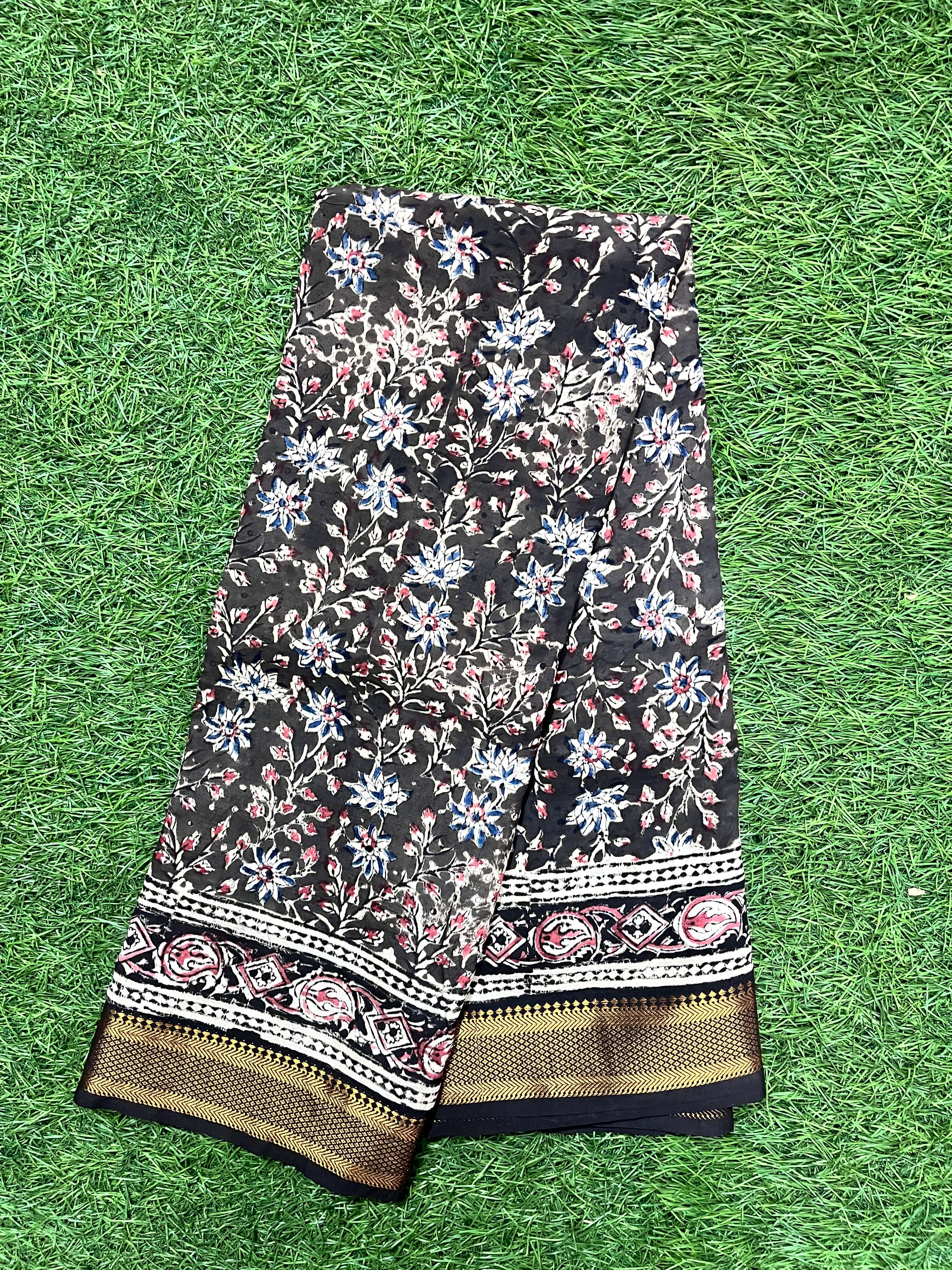 Kalamkari Chennuri Silk Nizam Border Saree-KNB-HP-M117