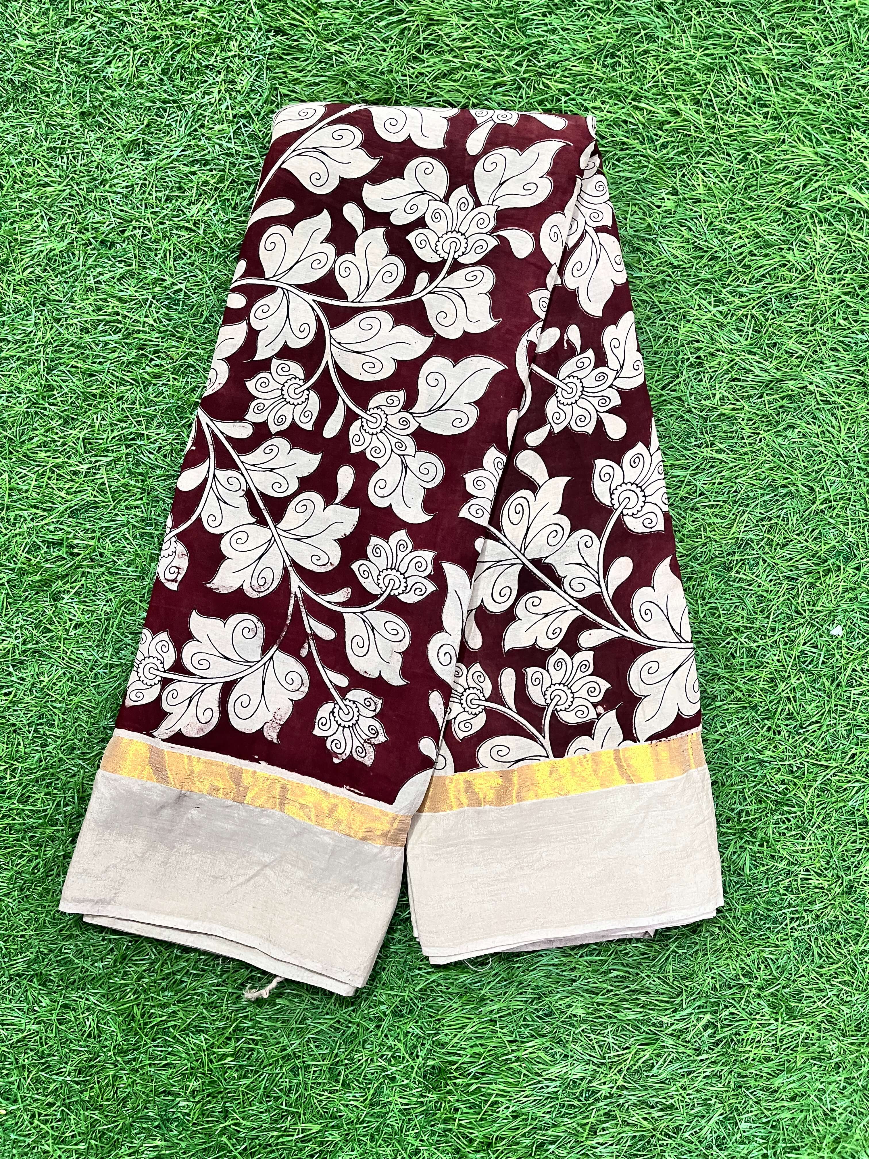 Kalamkari Semi Silk Saree-KSS-KBD-007