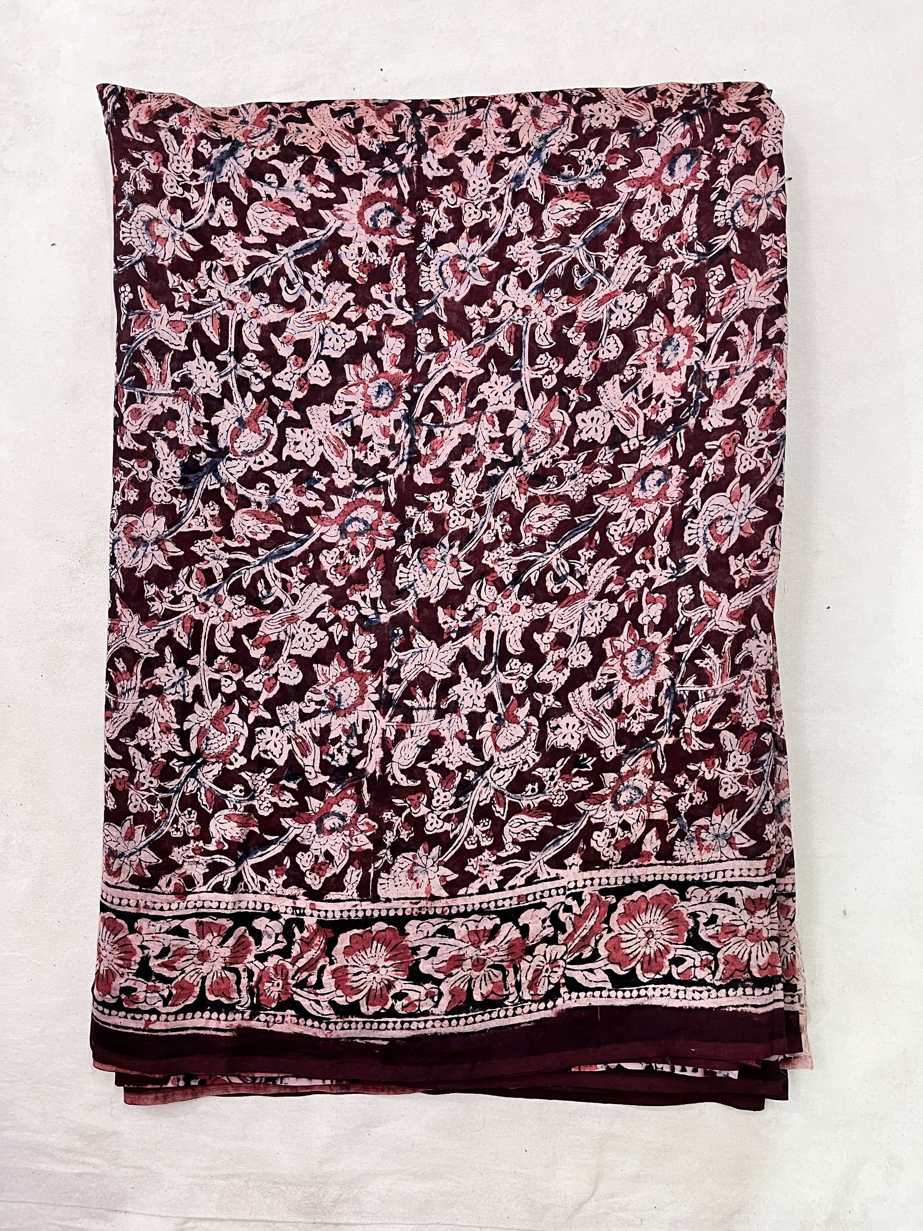 Kalamkari Chanderi Silk Saree-KCHAN-M036