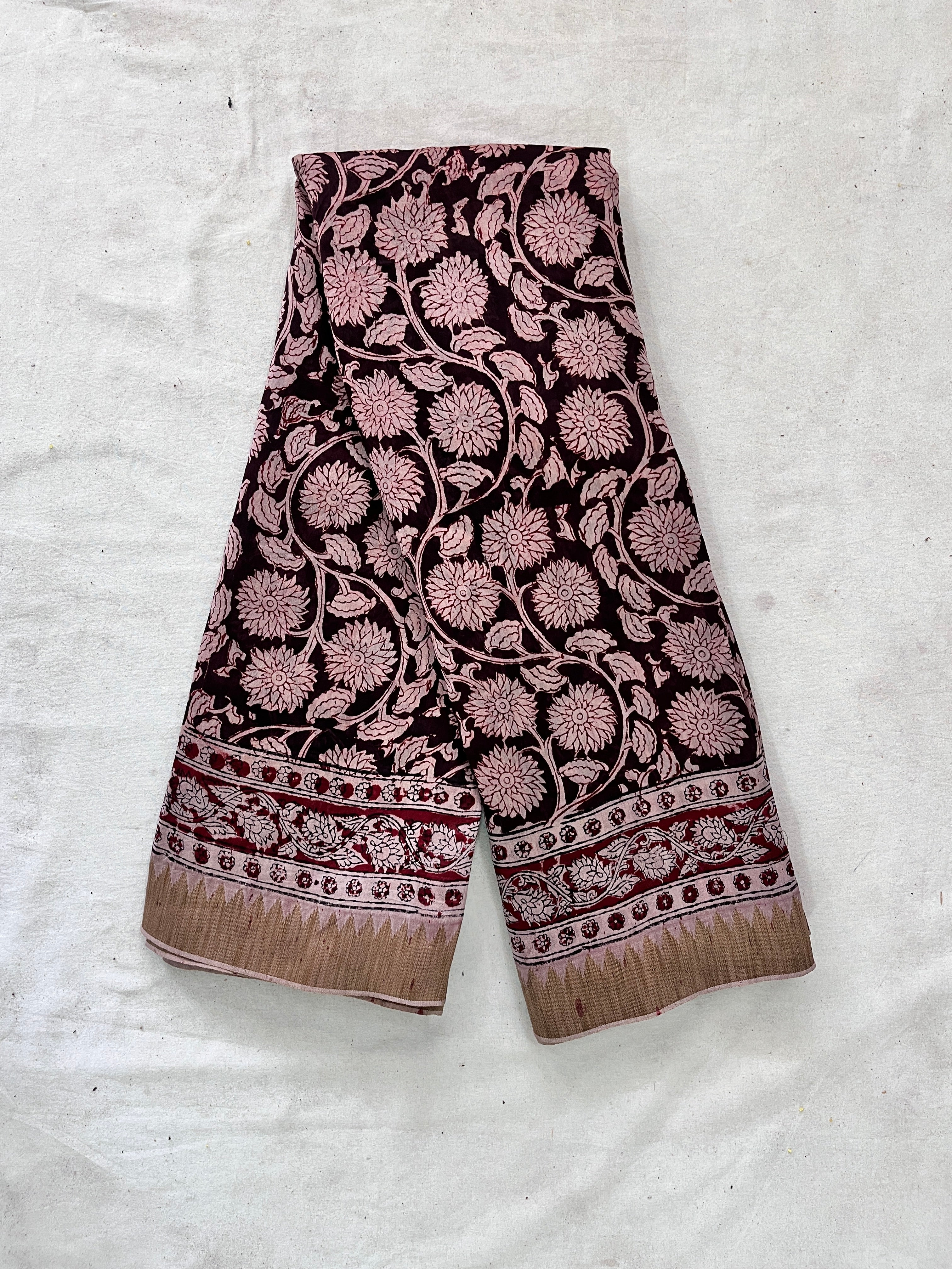 Kalamkari Chanderi Silk Saree-KCHAN-M071