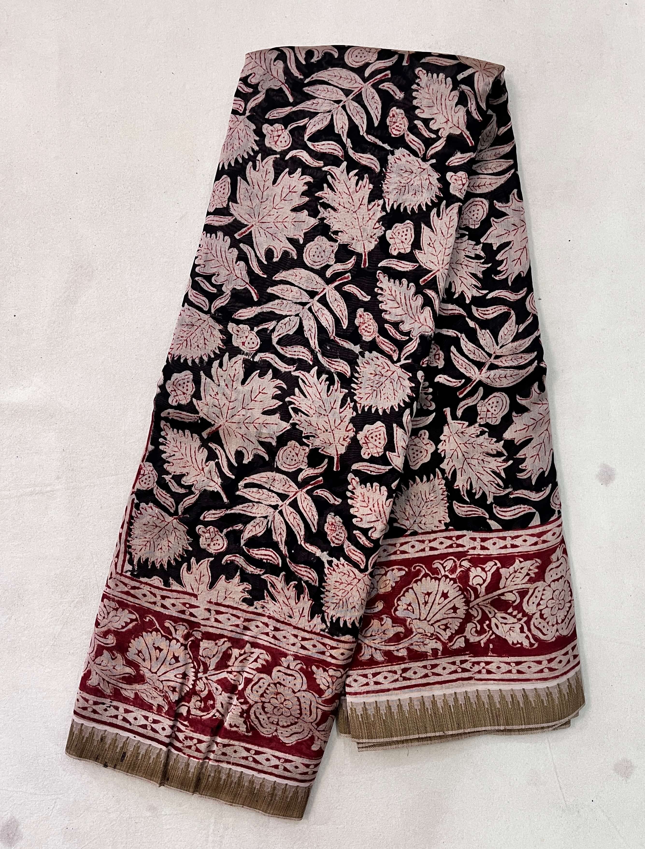 Kalamkari Chanderi Silk Saree-KCHAN-M087