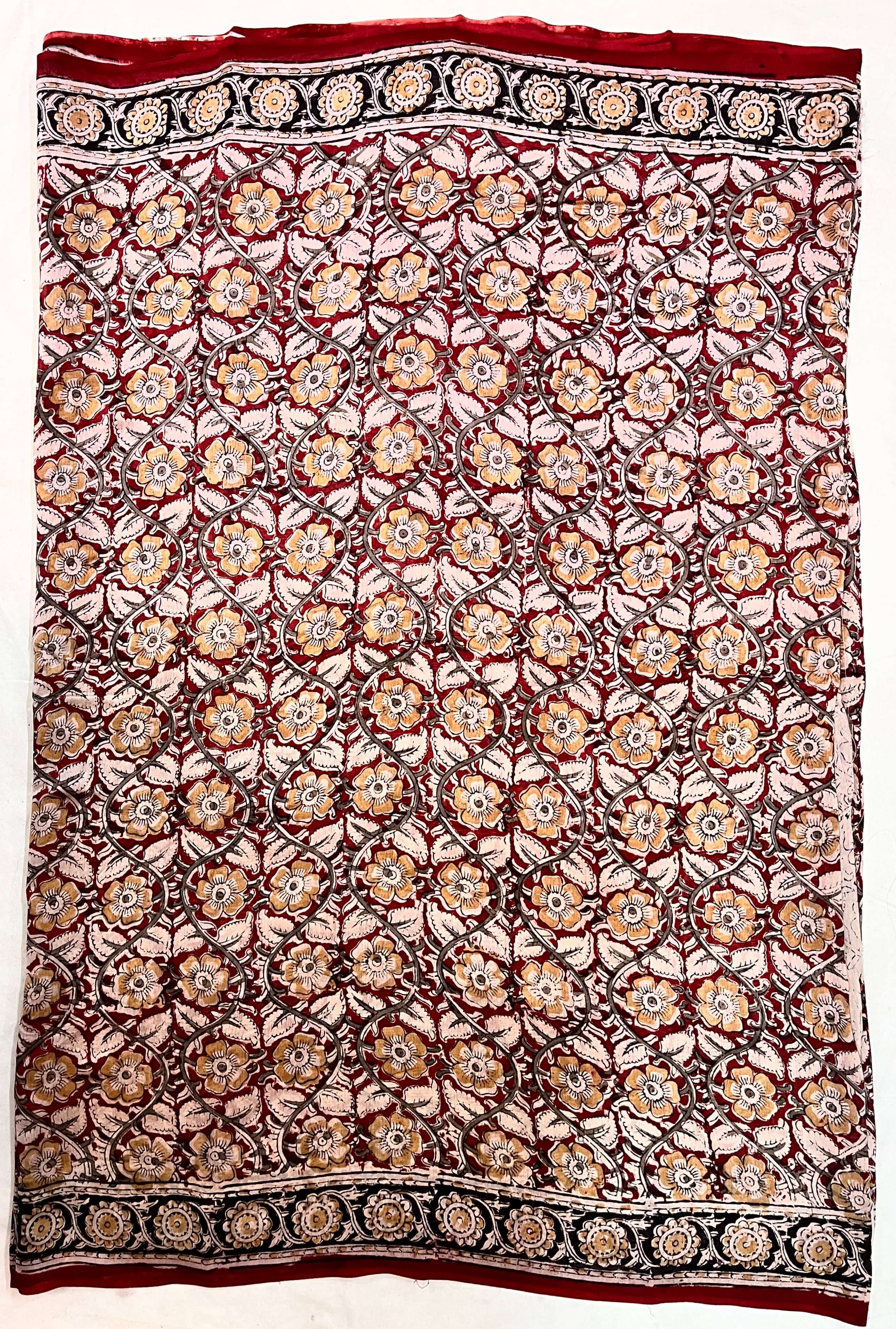 Kalamkari Chanderi Silk Saree-KCHAN-M097