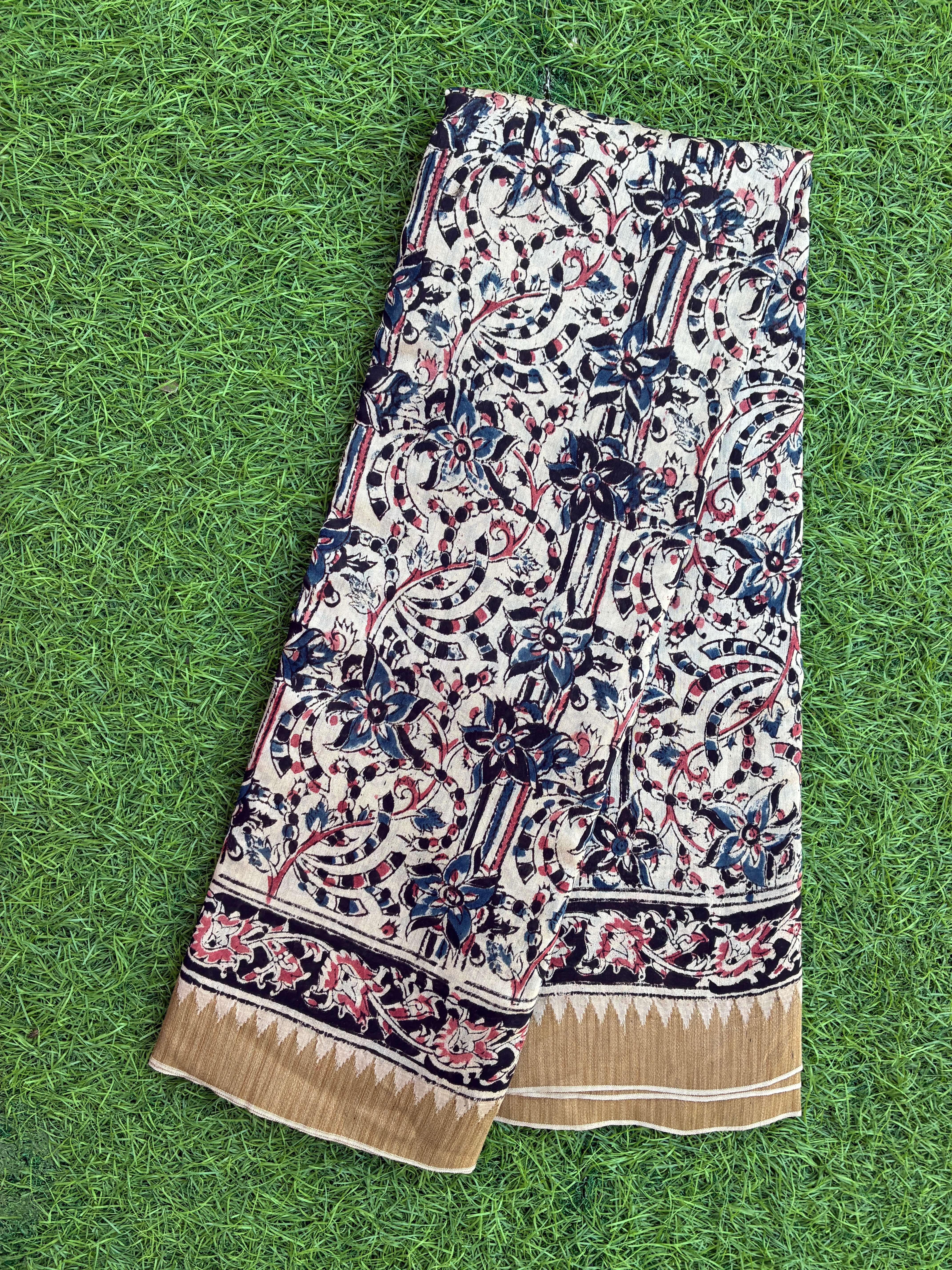 Kalamkari Chanderi Silk Saree-KCHAN-M112