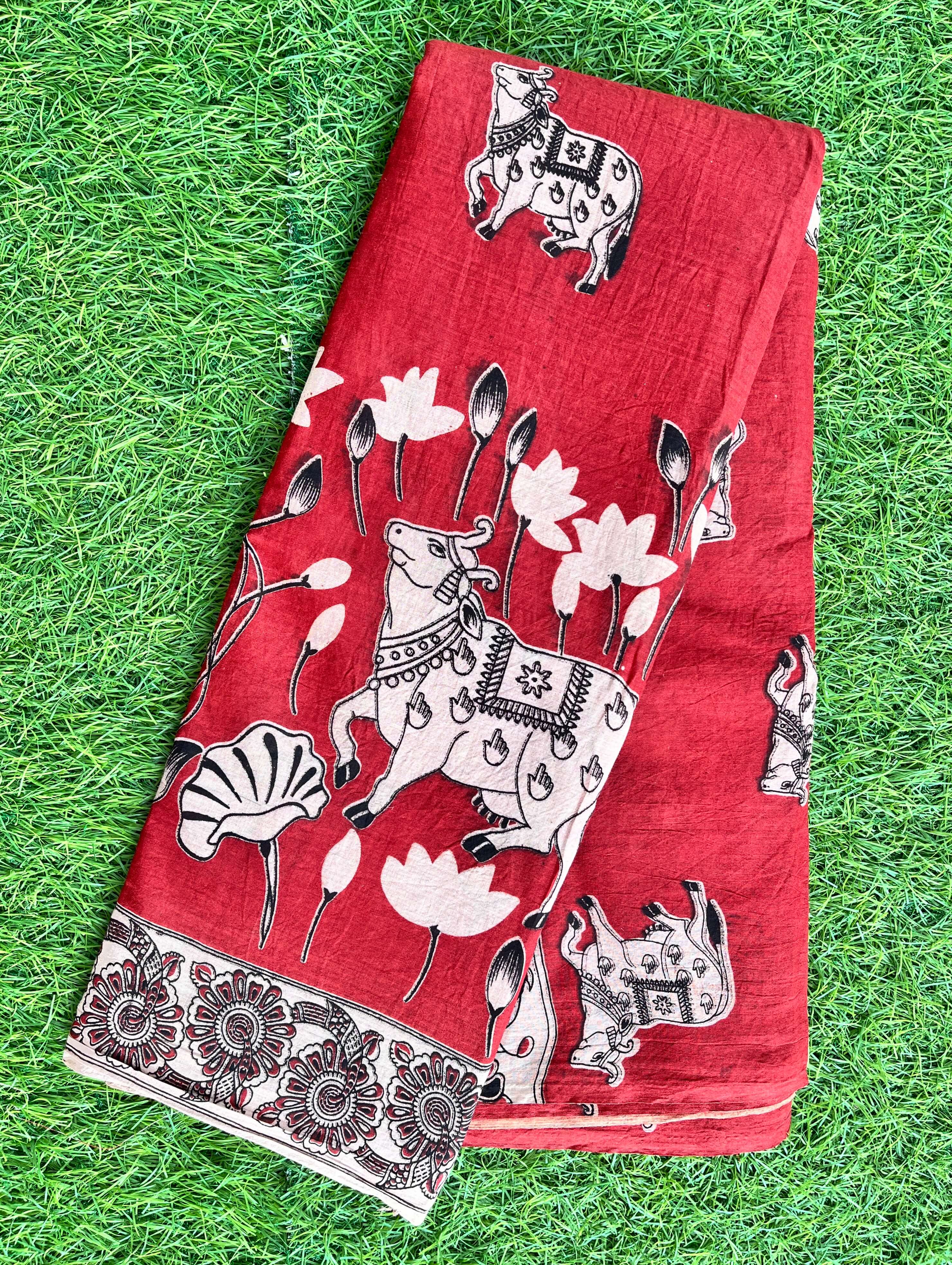 Kalamkari Cotton Saree – KCS-M343