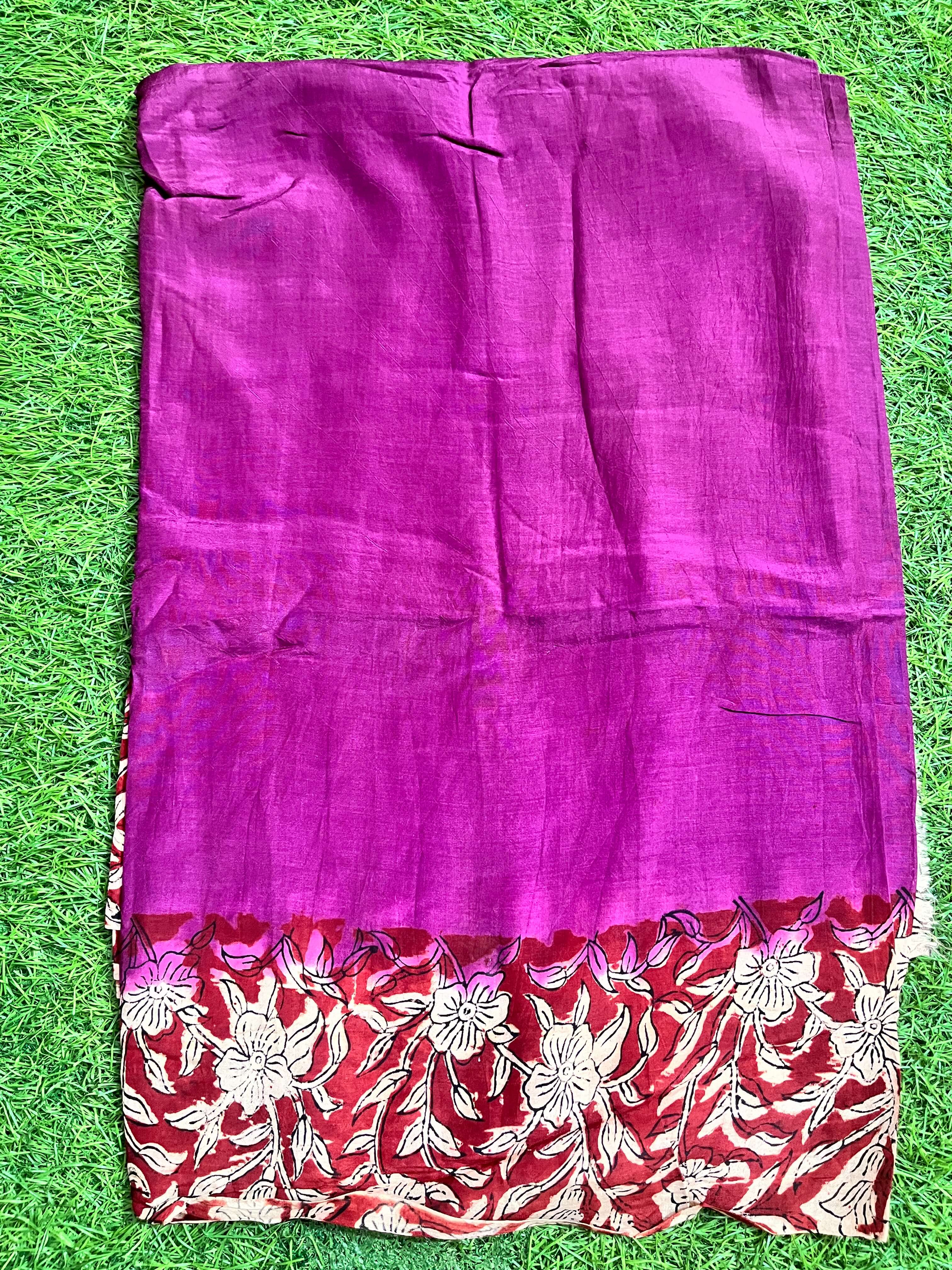 Tie & Dye Kalamkari Chenuri Silk Sarees – KHBTD-M136