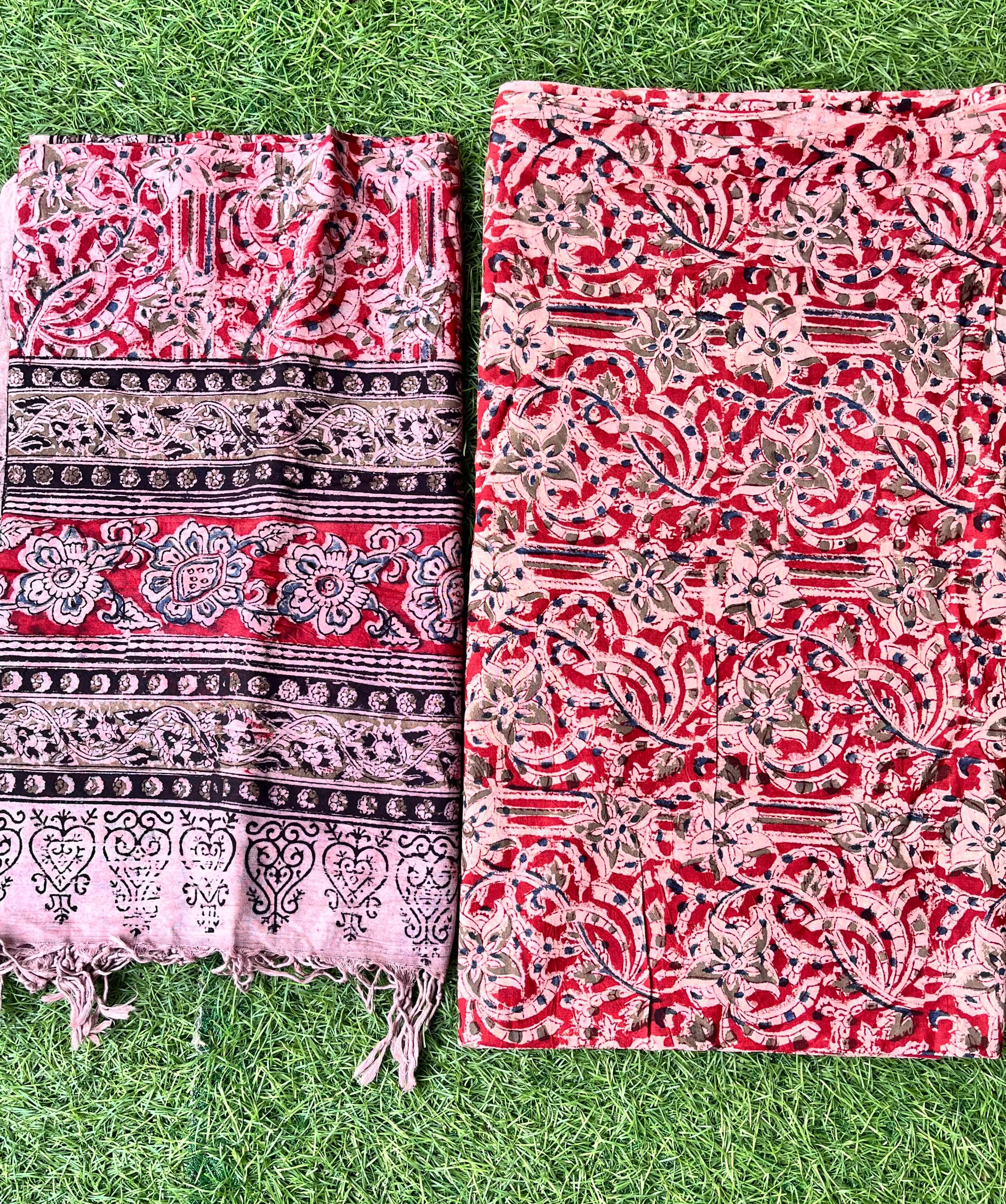 Kalamkari Cotton 2-Piece Dress Set – KHP-DSC-M047