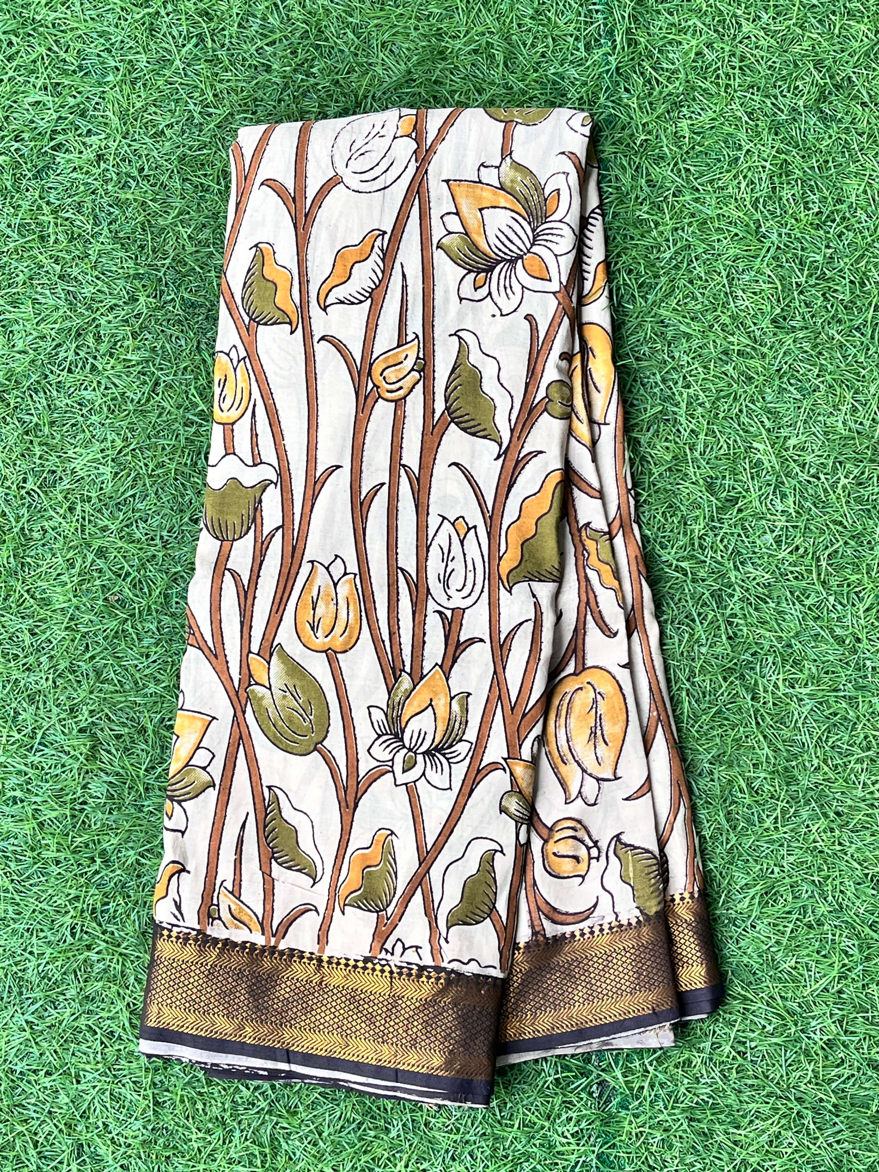 Kalamkari Chennuri Silk Nizam Border Saree-KNB-SP-M248