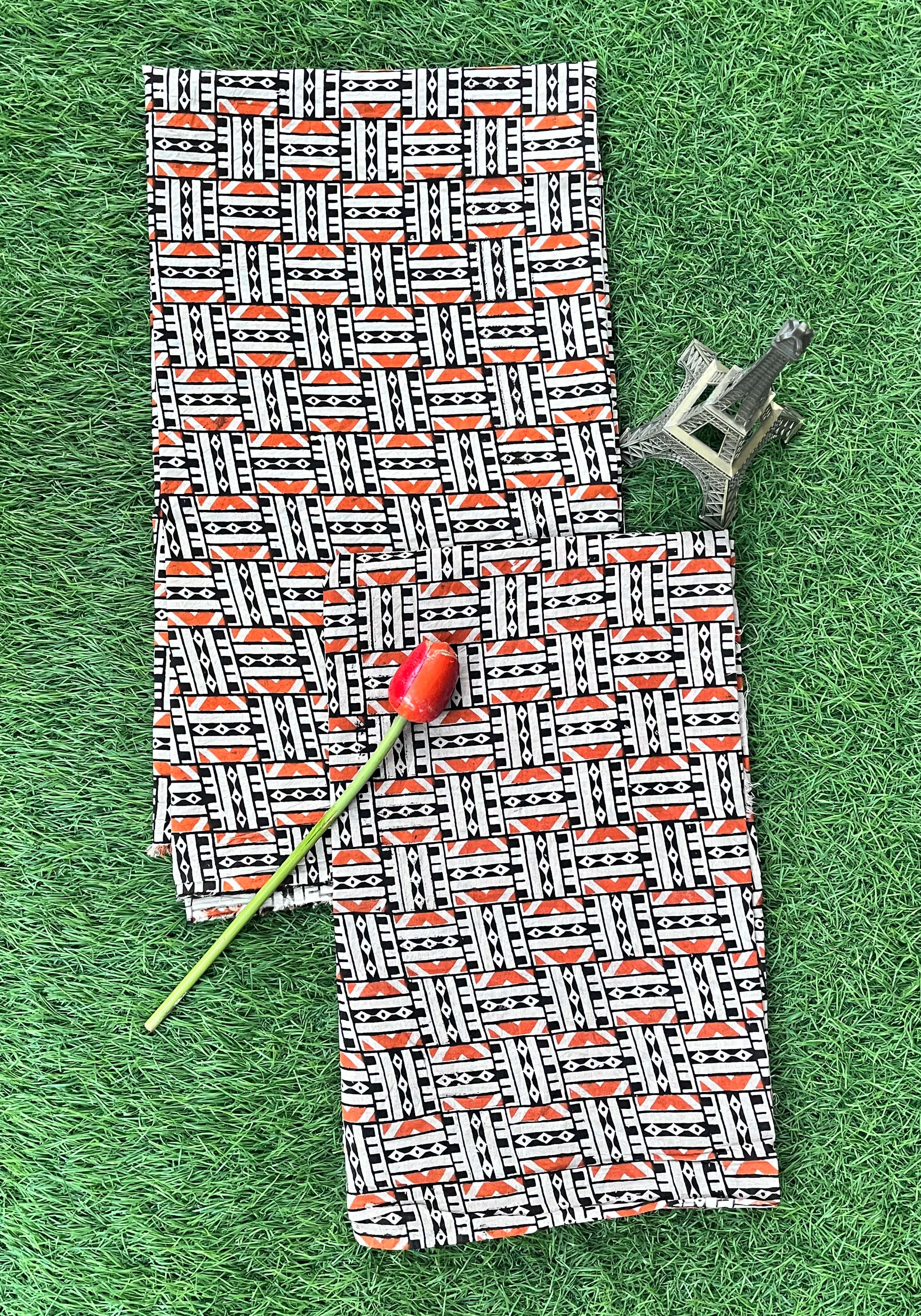 Kalamkari Cotton 2-Piece Dress Set – Top & Dupatta- KSP-DSC-M066