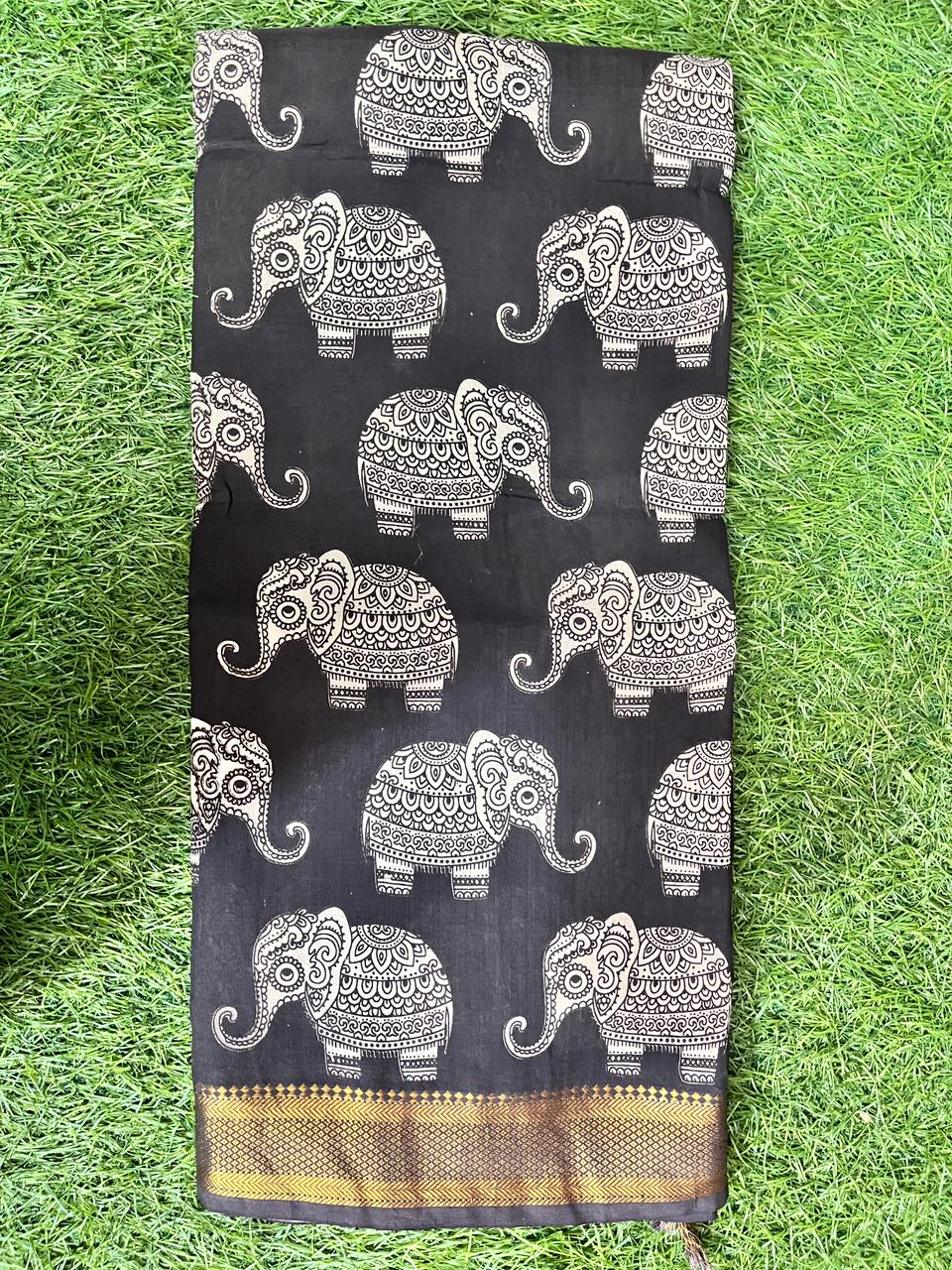 Kalamkari Chennuri Silk Nizam Border Saree-KNB-SP-M184