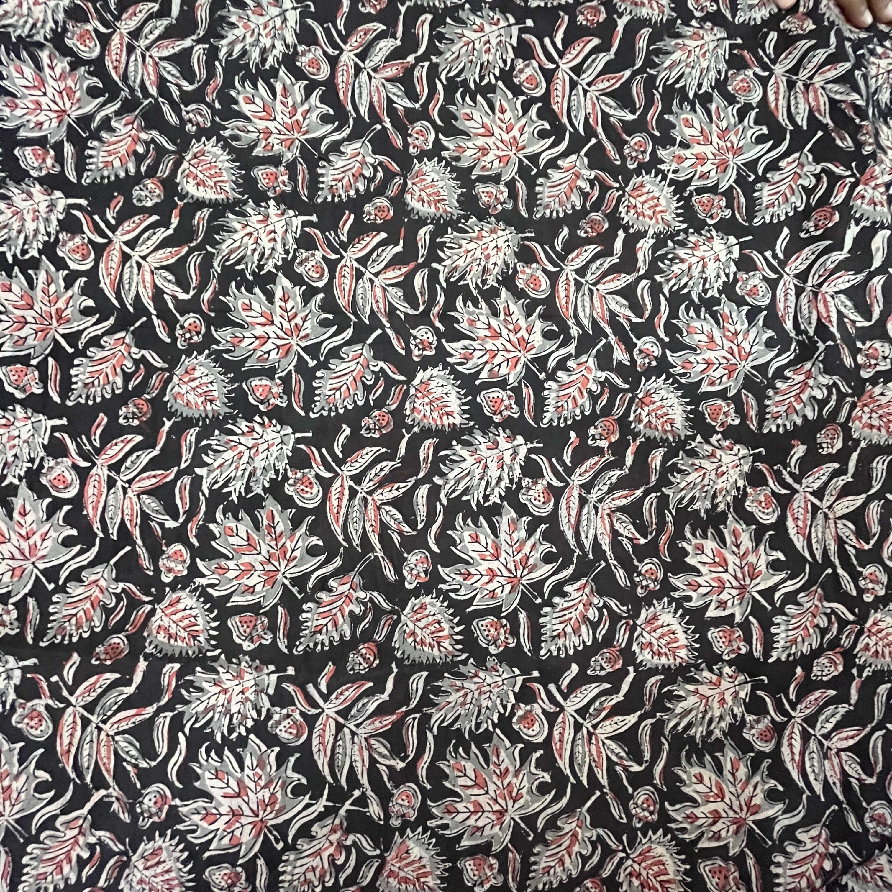 Kalamkari Block Printed Cotton Fabric - HBP-B030