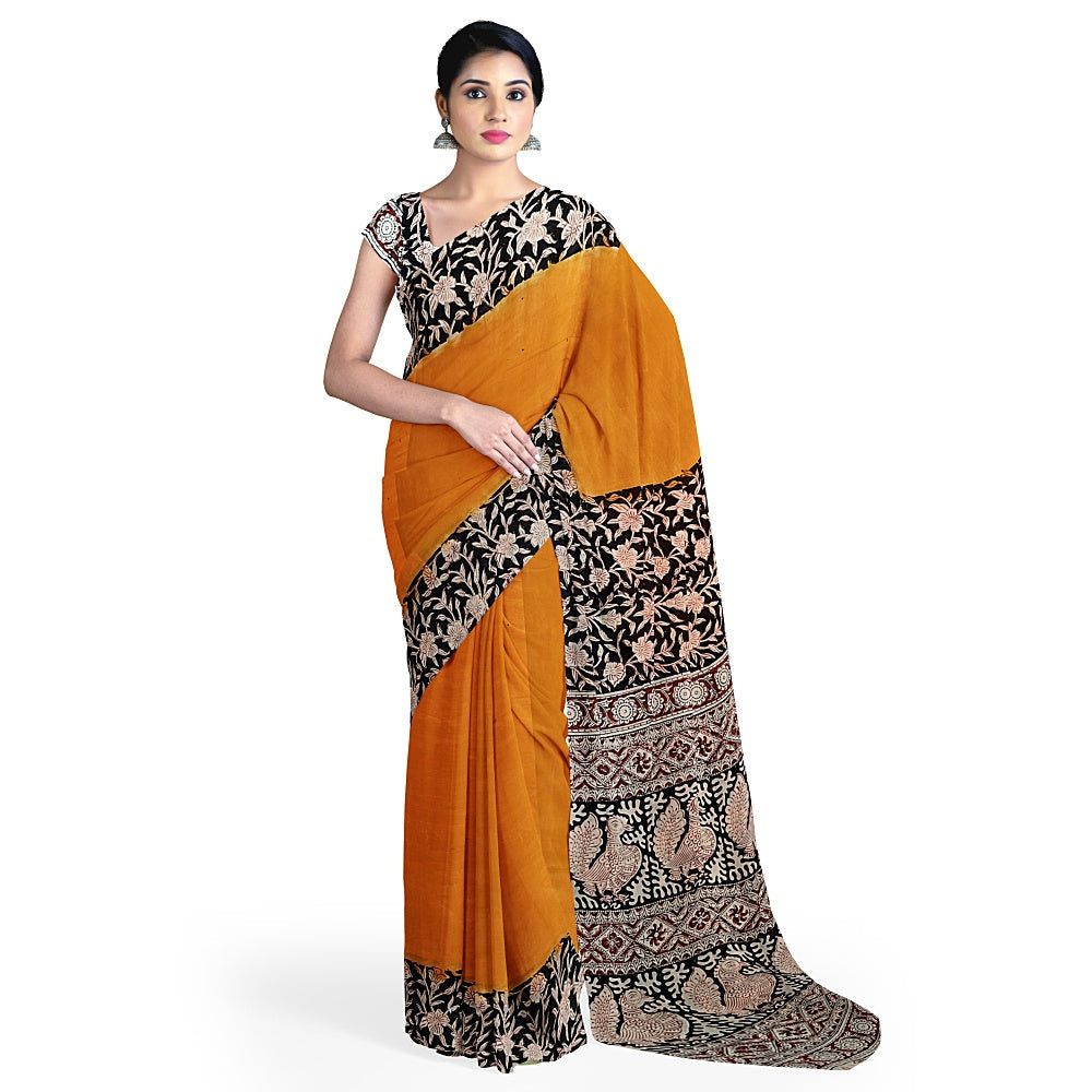 Tie & Dye Kalamkari Silk Sarees