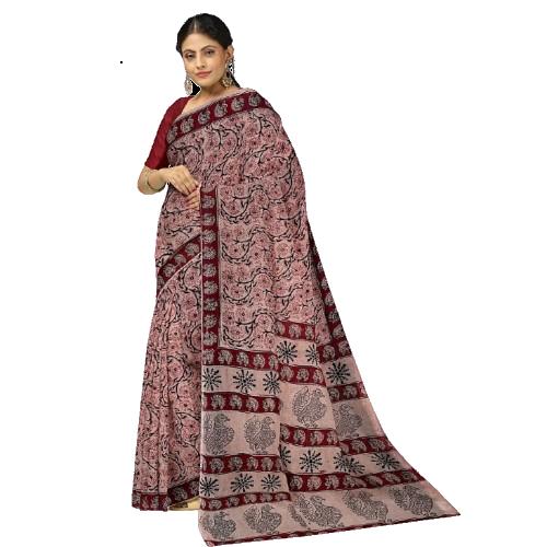 Handblock Printed Kalamkari Sarees
