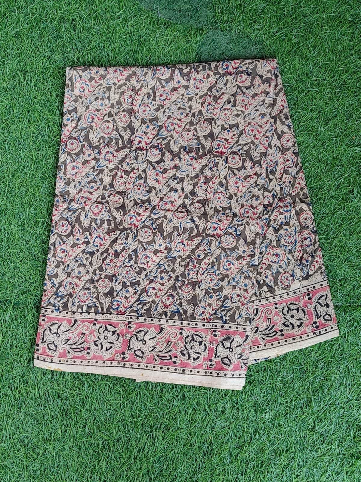 Kalamkari Cotton Handblock Printed Saree-CLRS-HPC-M052