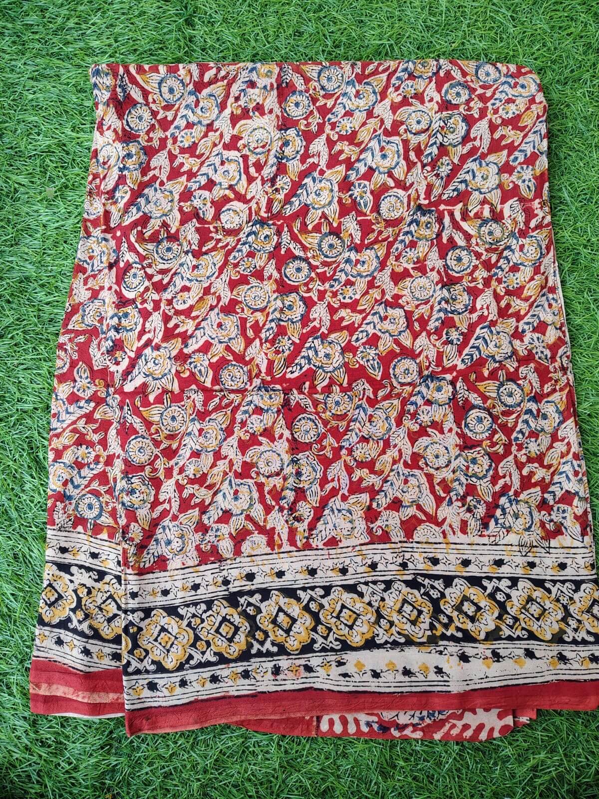 Kalamkari Cotton Handblock Printed Saree-CLRS-HPC-M083