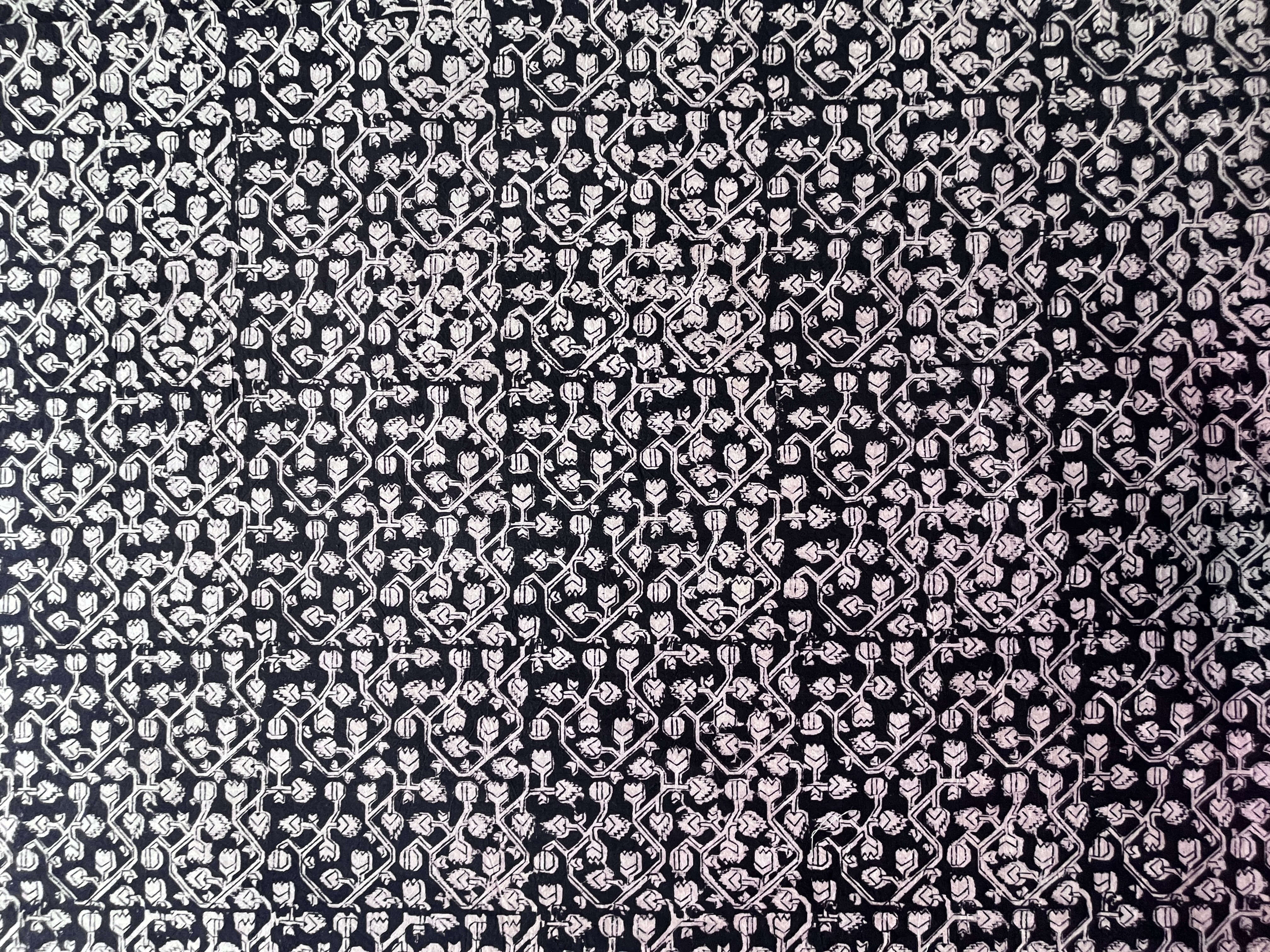 Kalamkari Block Printed Cotton Fabric - HBP-B012