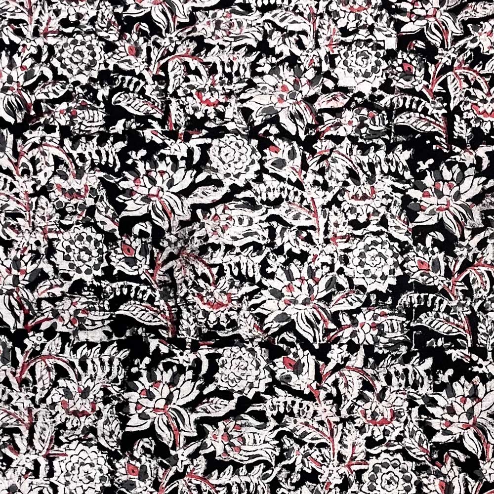 Kalamkari Block Printed Cotton Fabric - B019