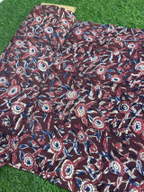 Kalamkari Block Printed Chennuri Silk Fabric - HBPS-B001