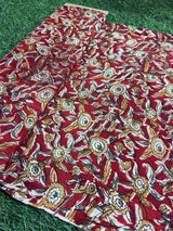 Kalamkari Block Printed Chennuri Silk Fabric - HBPS-B001