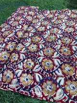 Kalamkari Block Printed Chennuri Silk Fabric - HBPS-B002