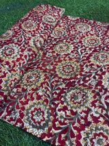 Kalamkari Block Printed Chennuri Silk Fabric - HBPS-B003