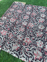 Kalamkari Block Printed Chennuri Silk Fabric - HBPS-B004