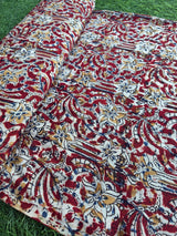 Kalamkari Block Printed Chennuri Silk Fabric - HBPS-B004