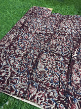 Kalamkari Block Printed Chennuri Silk Fabric - HBPS-B006