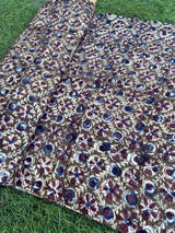 Kalamkari Block Printed Chennuri Silk Fabric - HBPS-B008