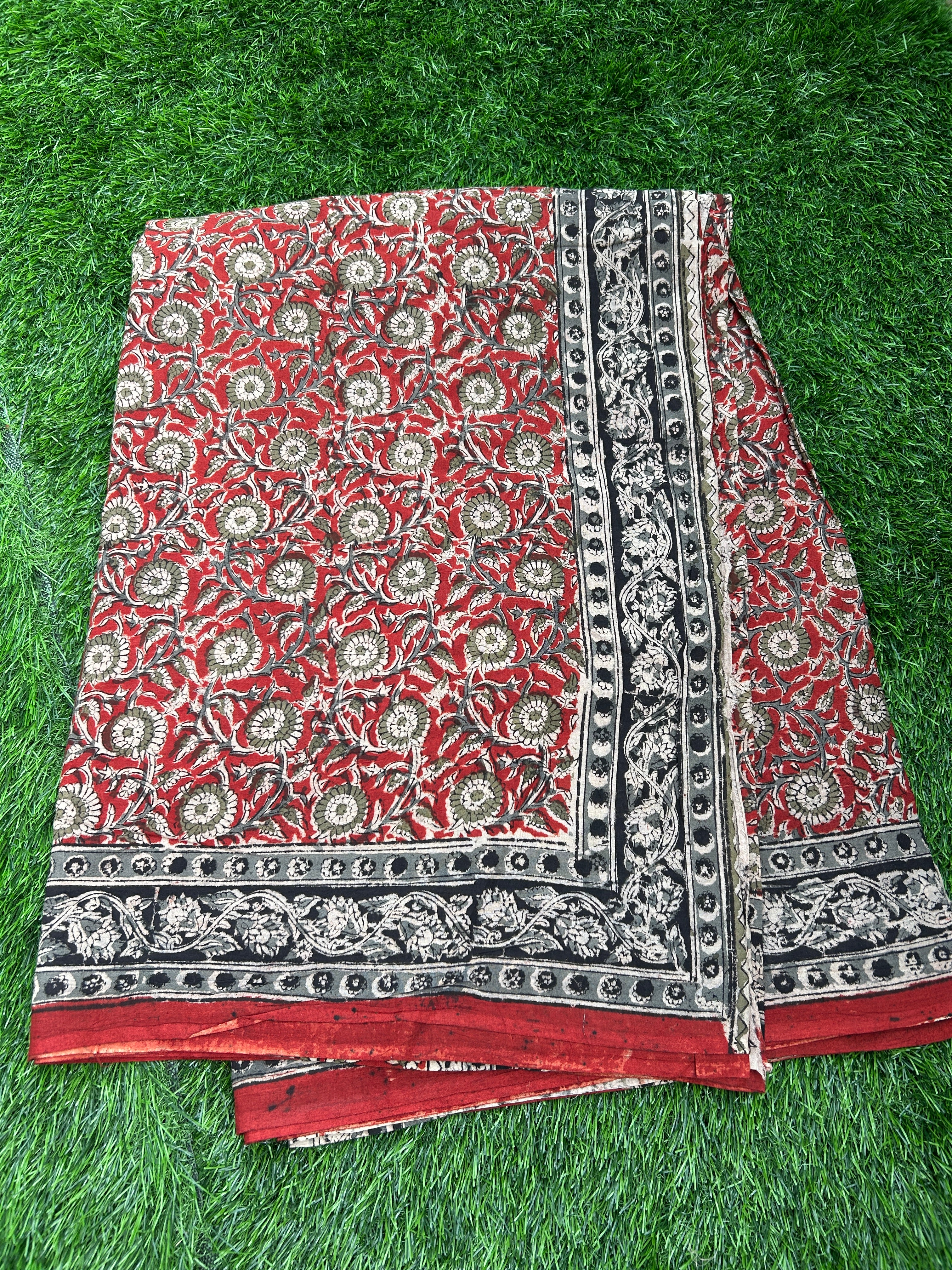 Kalamkari Cotton Handblock Printed Saree-CLRS-HPC-M148