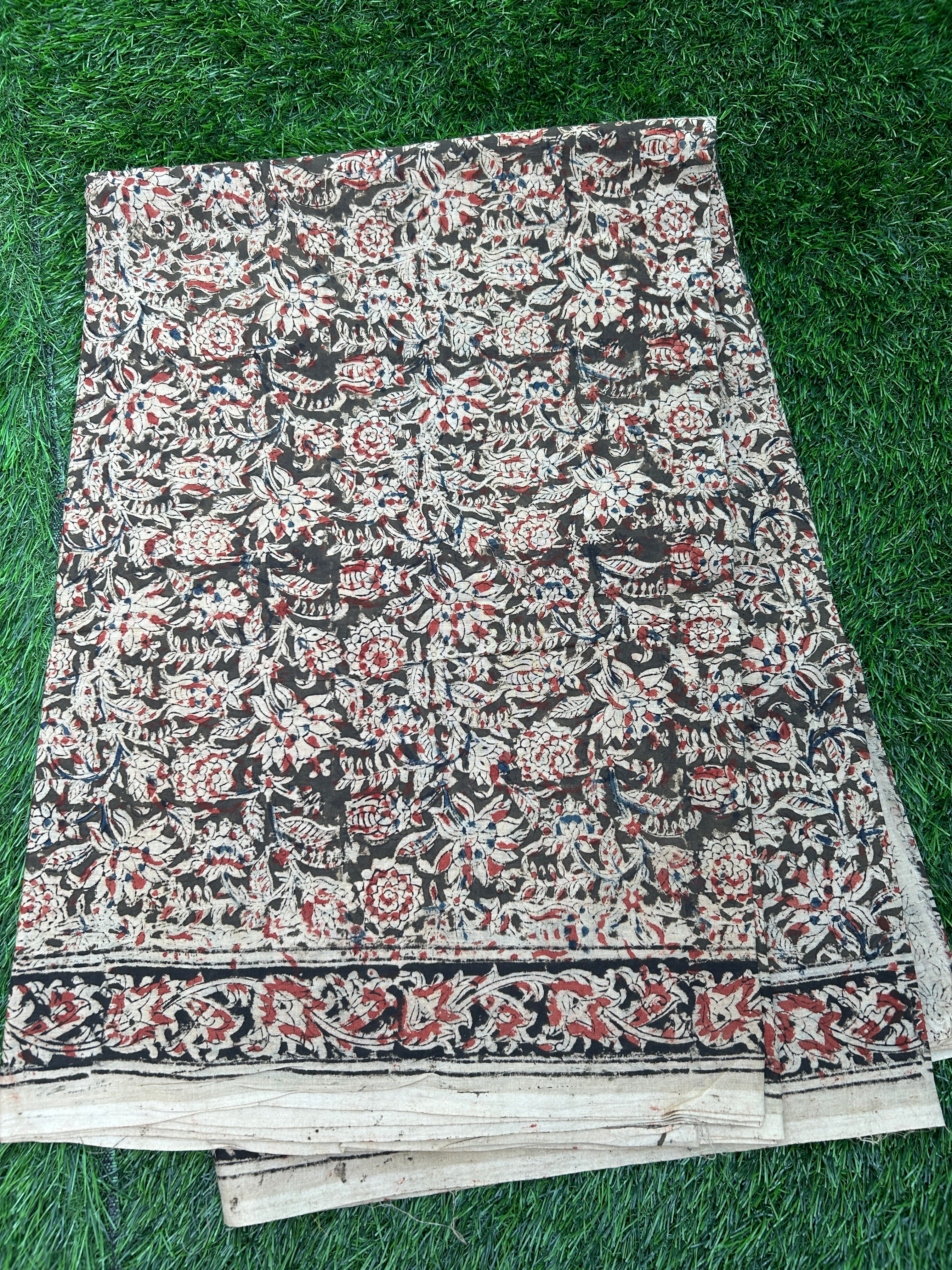 Kalamkari Cotton Handblock Printed Saree-CLRS-HPC-M149