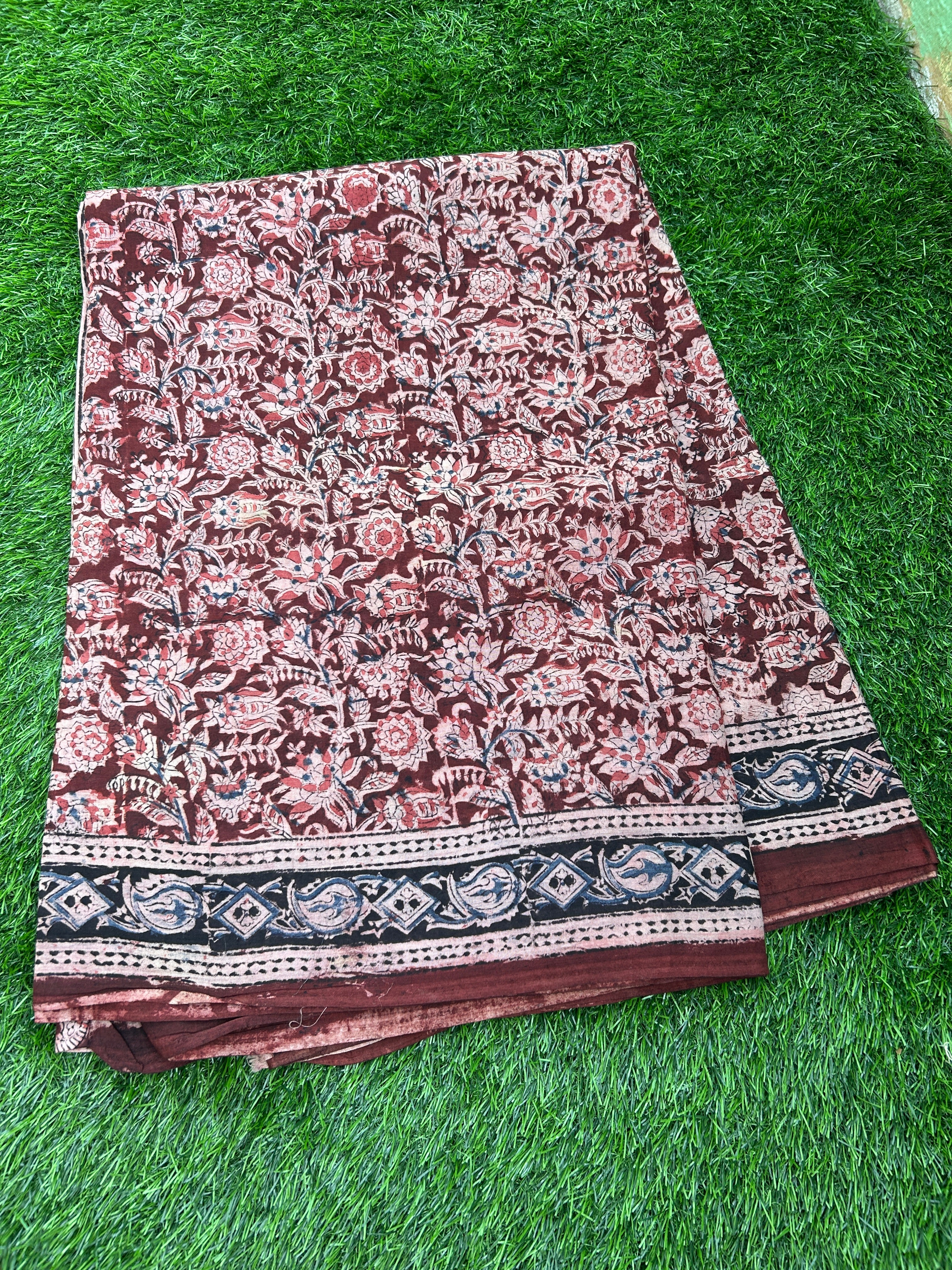 Kalamkari Cotton Handblock Printed Saree-CLRS-HPC-M157