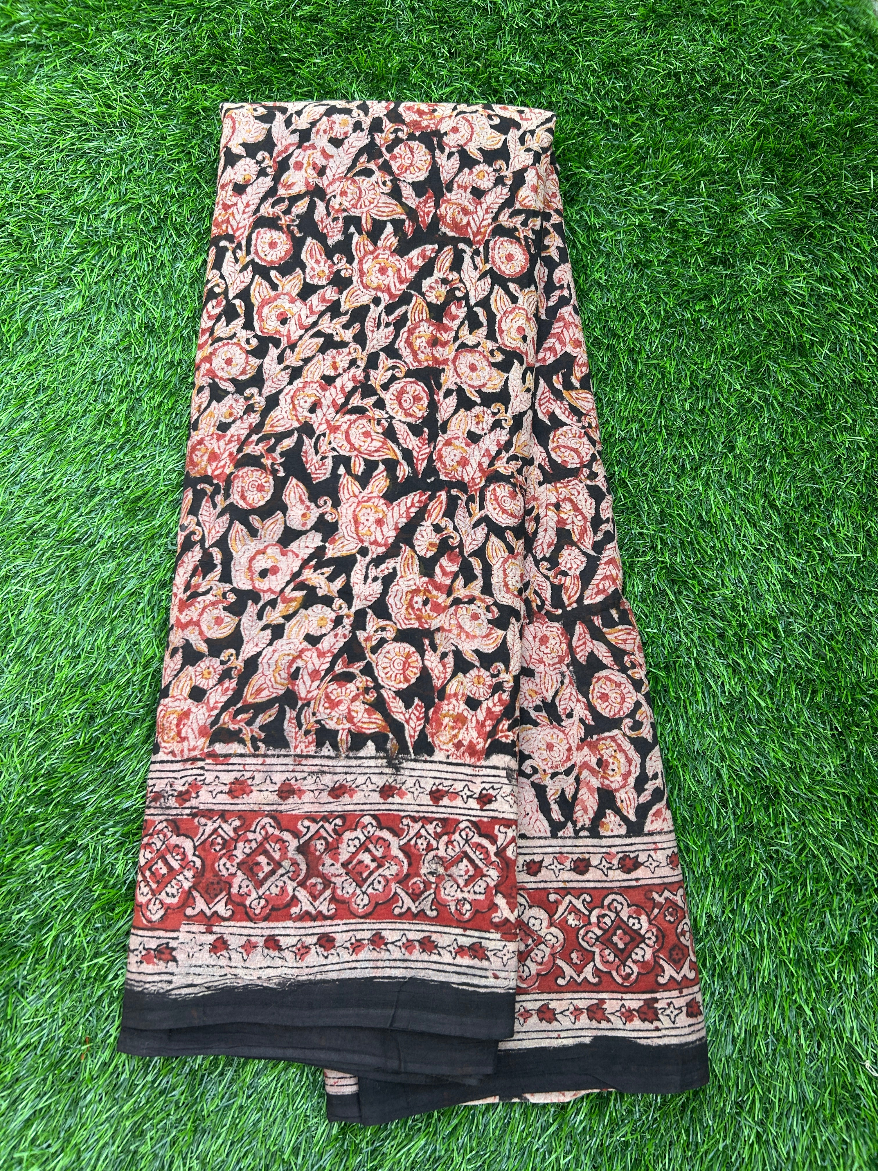 Kalamkari Cotton Handblock Printed Saree-CLRS-HPC-M160