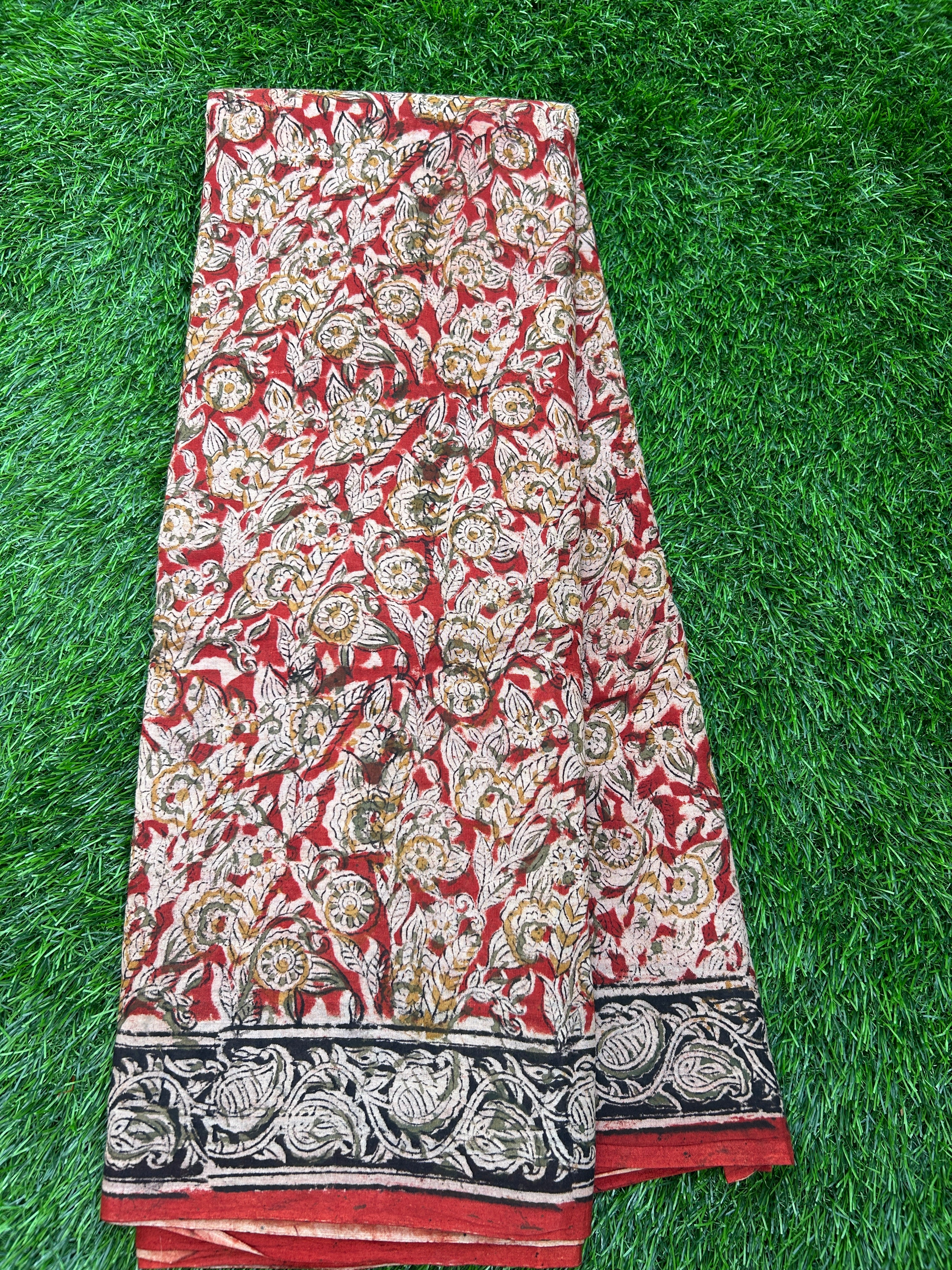Kalamkari Cotton Handblock Printed Saree-CLRS-HPC-M161