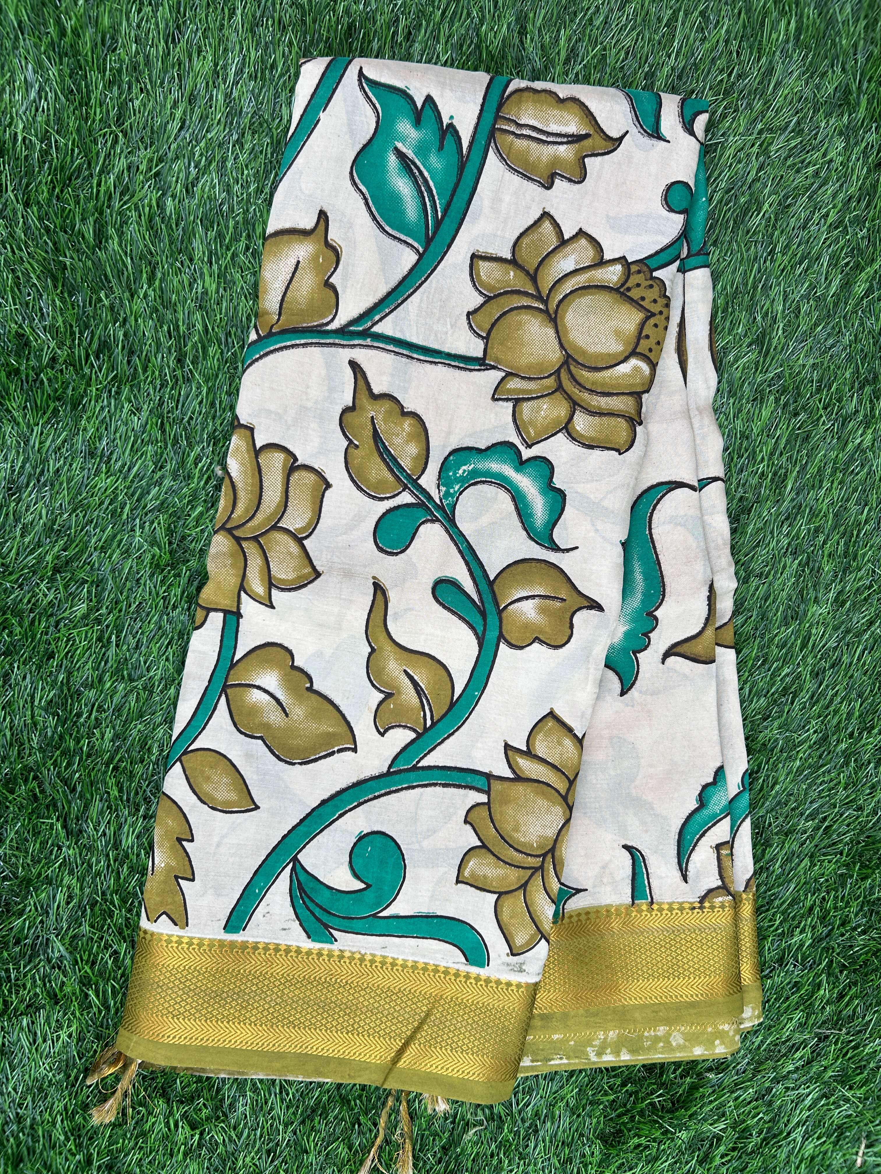 Kalamkari Chennuri Silk Nizam Border  Saree-KNB-SP-M274
