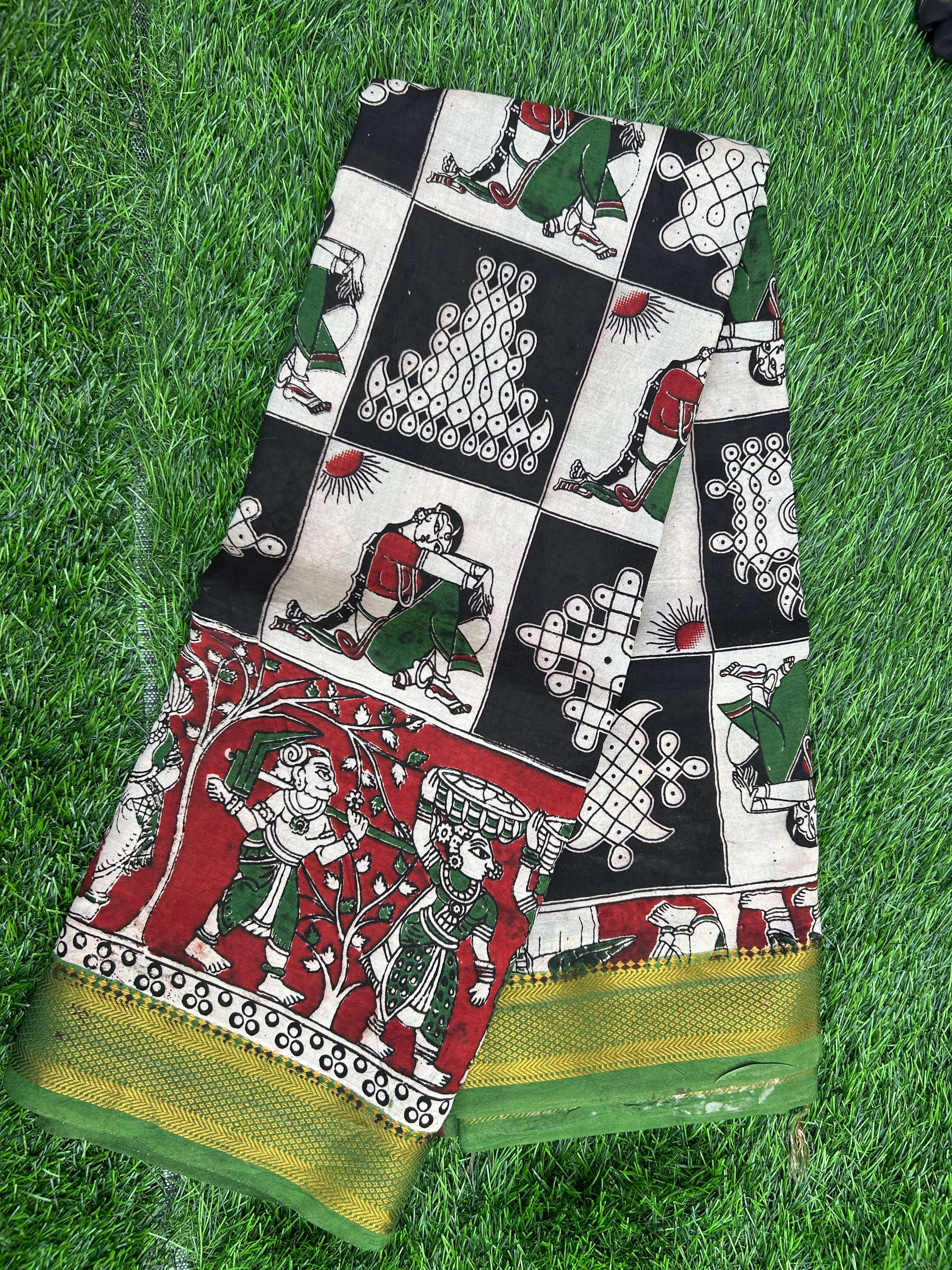 Kalamkari Chennuri Silk Nizam Border  Saree-KNB-SP-M279