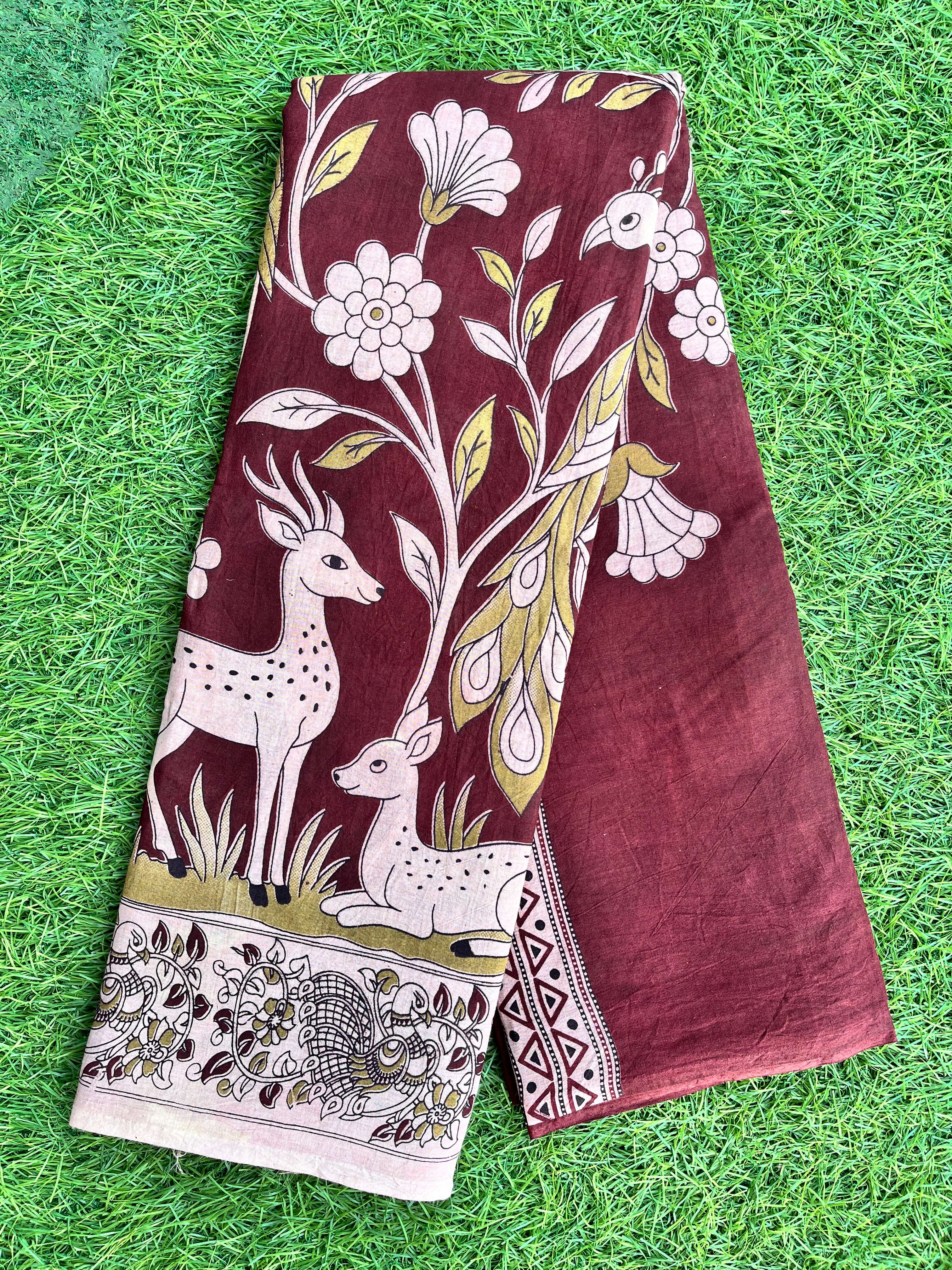 Kalamkari Cotton Saree – KCS-M336