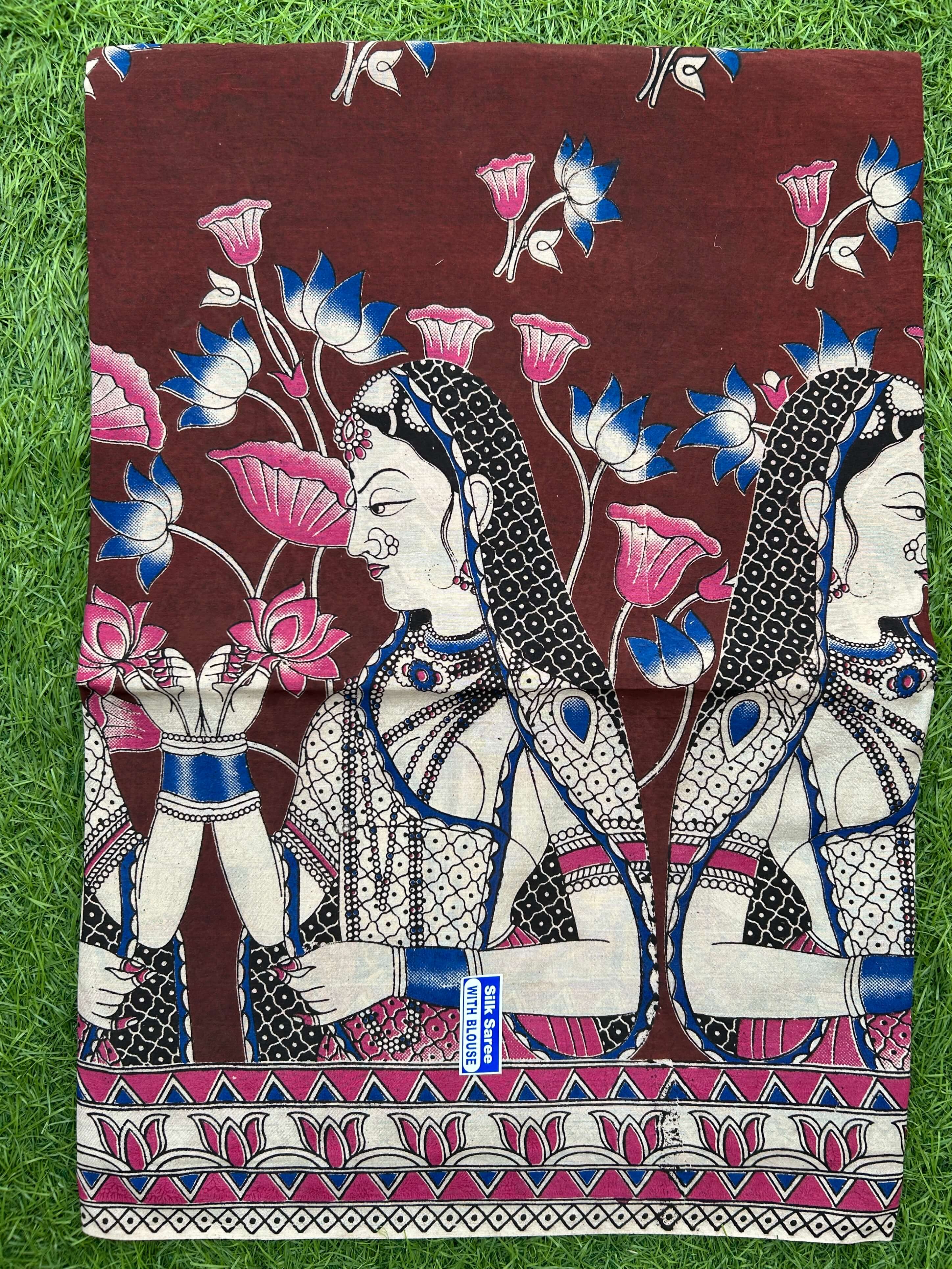 Kalamkari Chennuri Silk Saree – KSS-M043