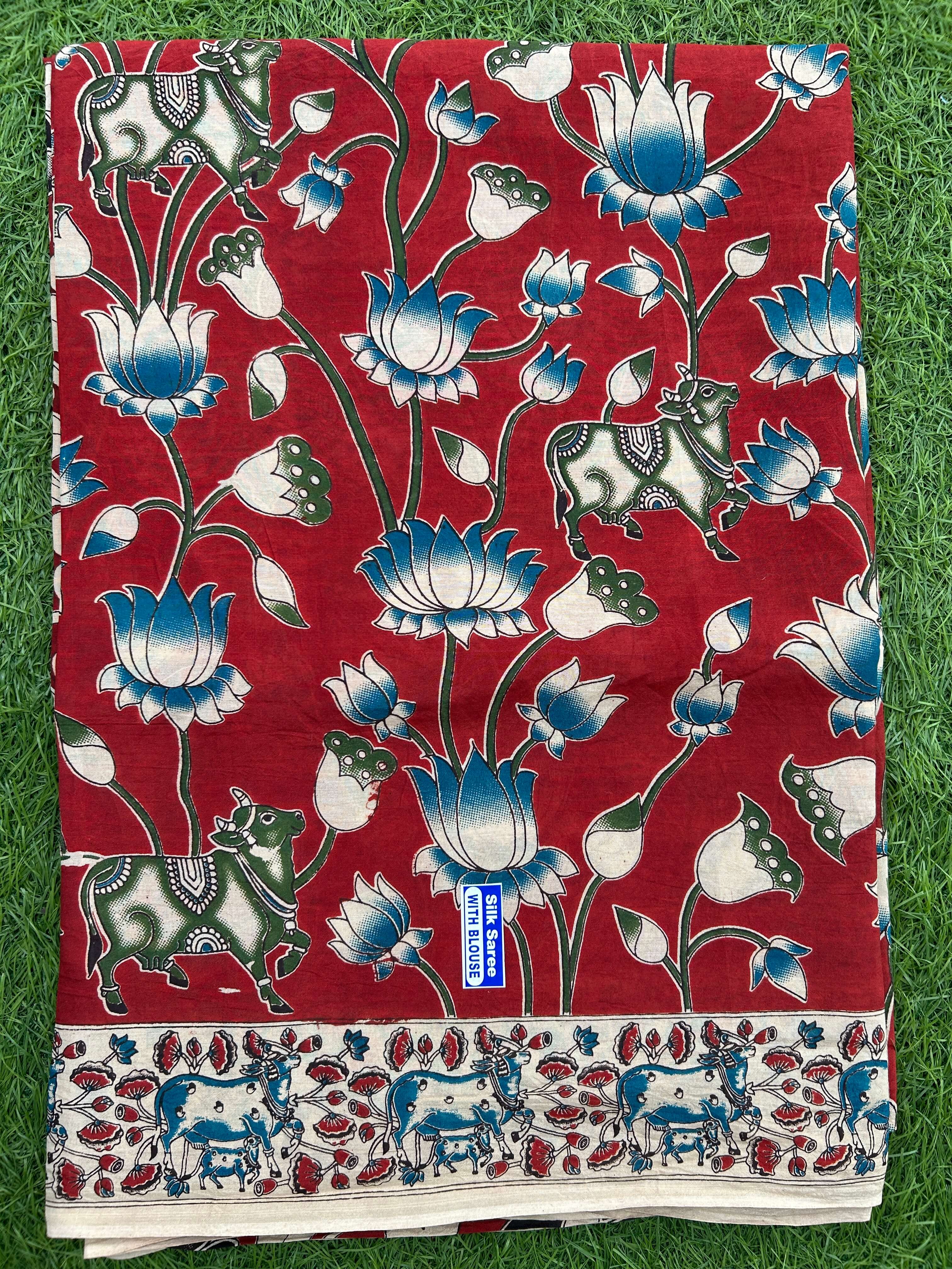 Kalamkari Chennuri Silk Saree – KSS-M052