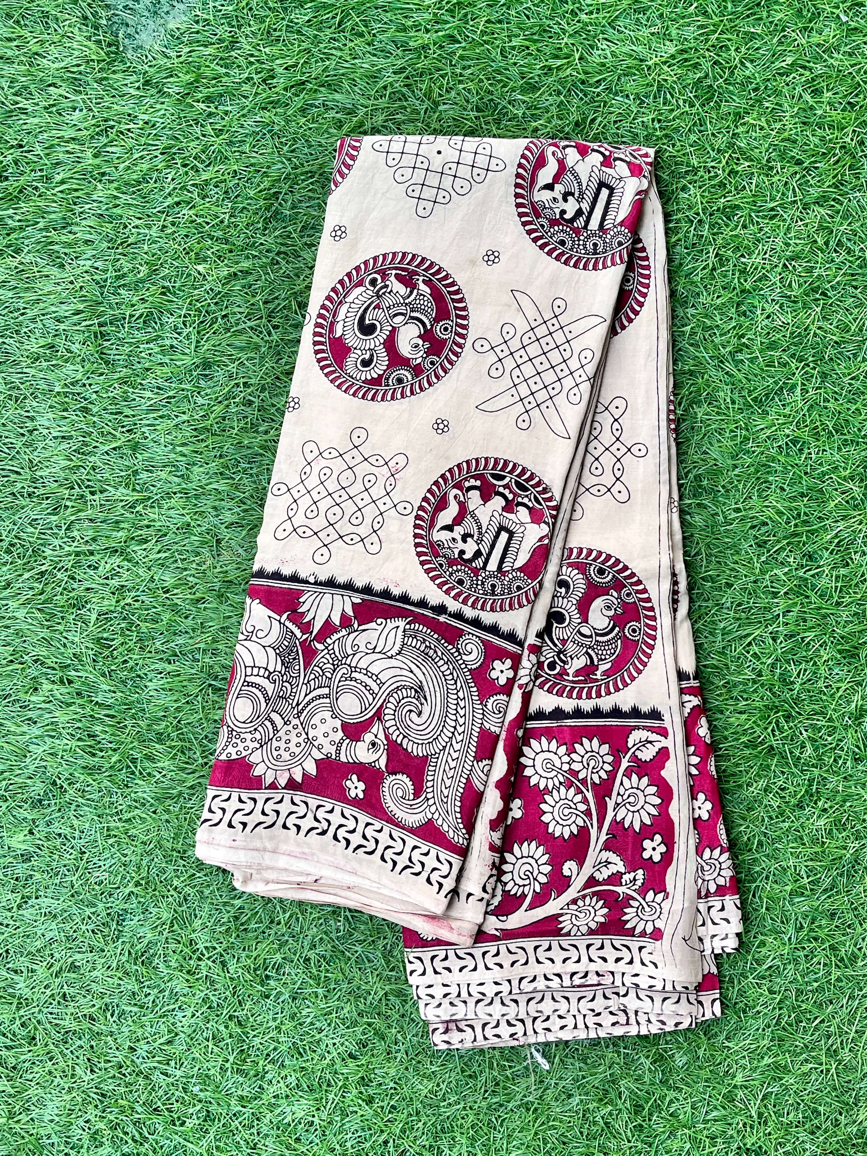 Kalamkari Chennuri Silk Saree – KSS-M020
