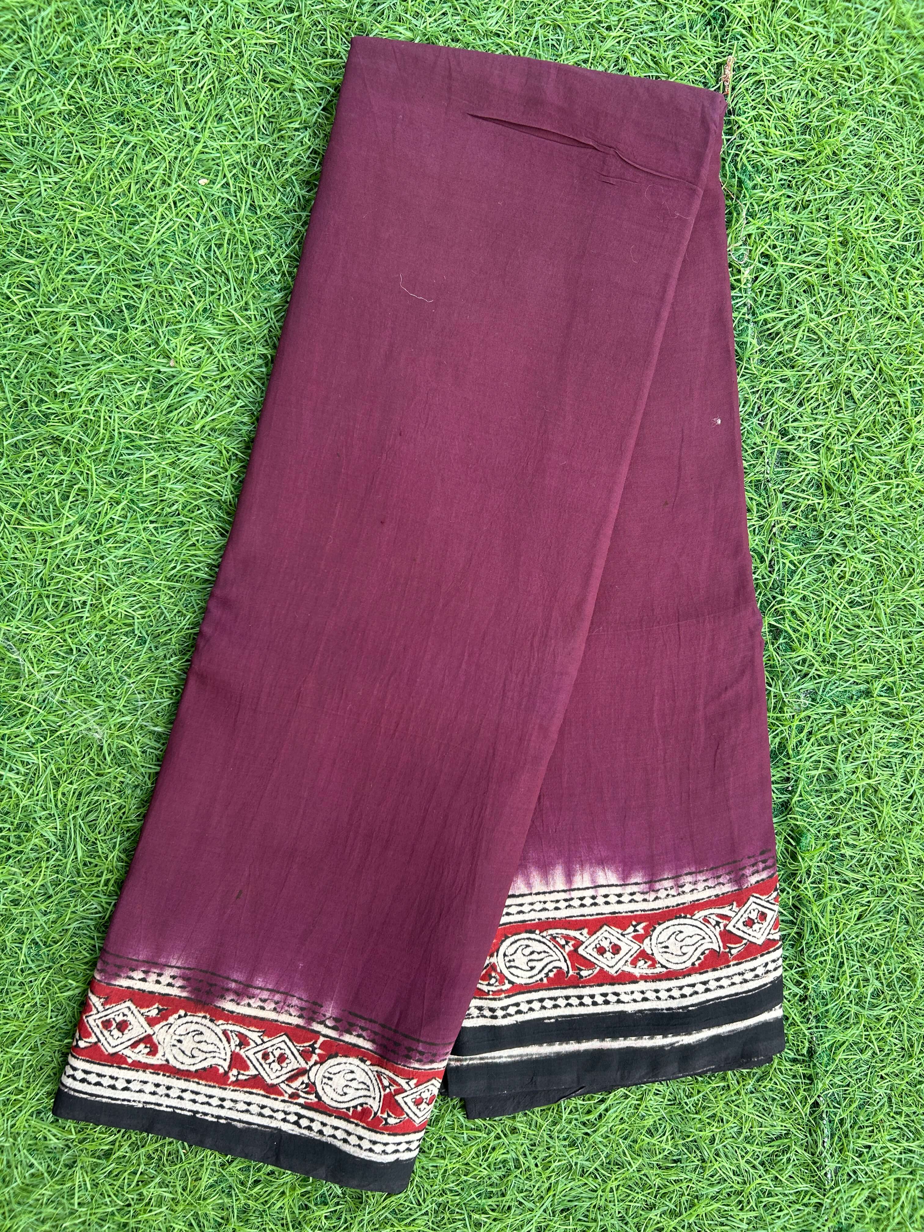 Kalamkari Chennuri Silk Kaddi Border Saree KSS-HSP-M019