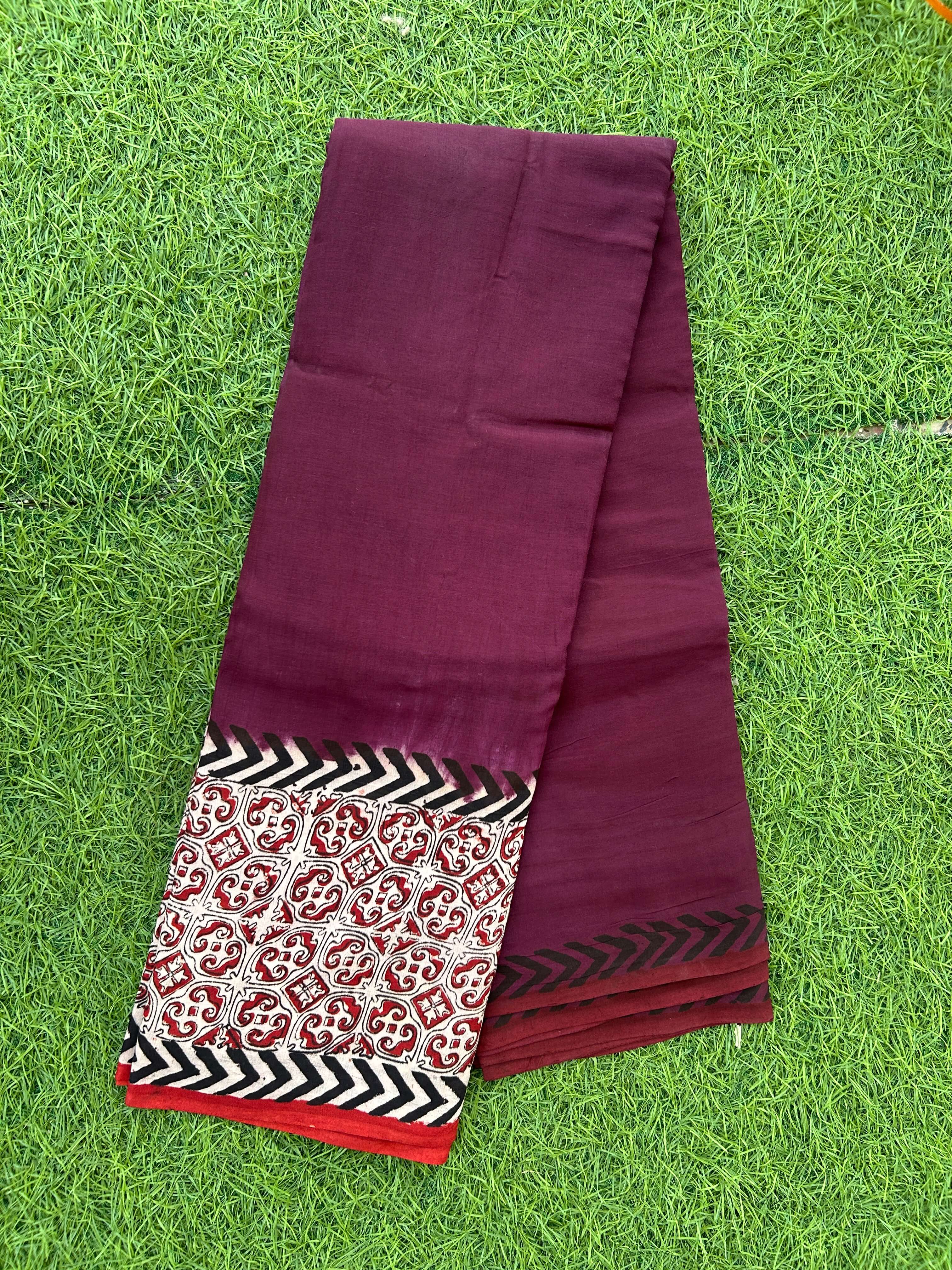Kalamkari Chennuri Silk Kaddi Border Saree KSS-HPGB-M011