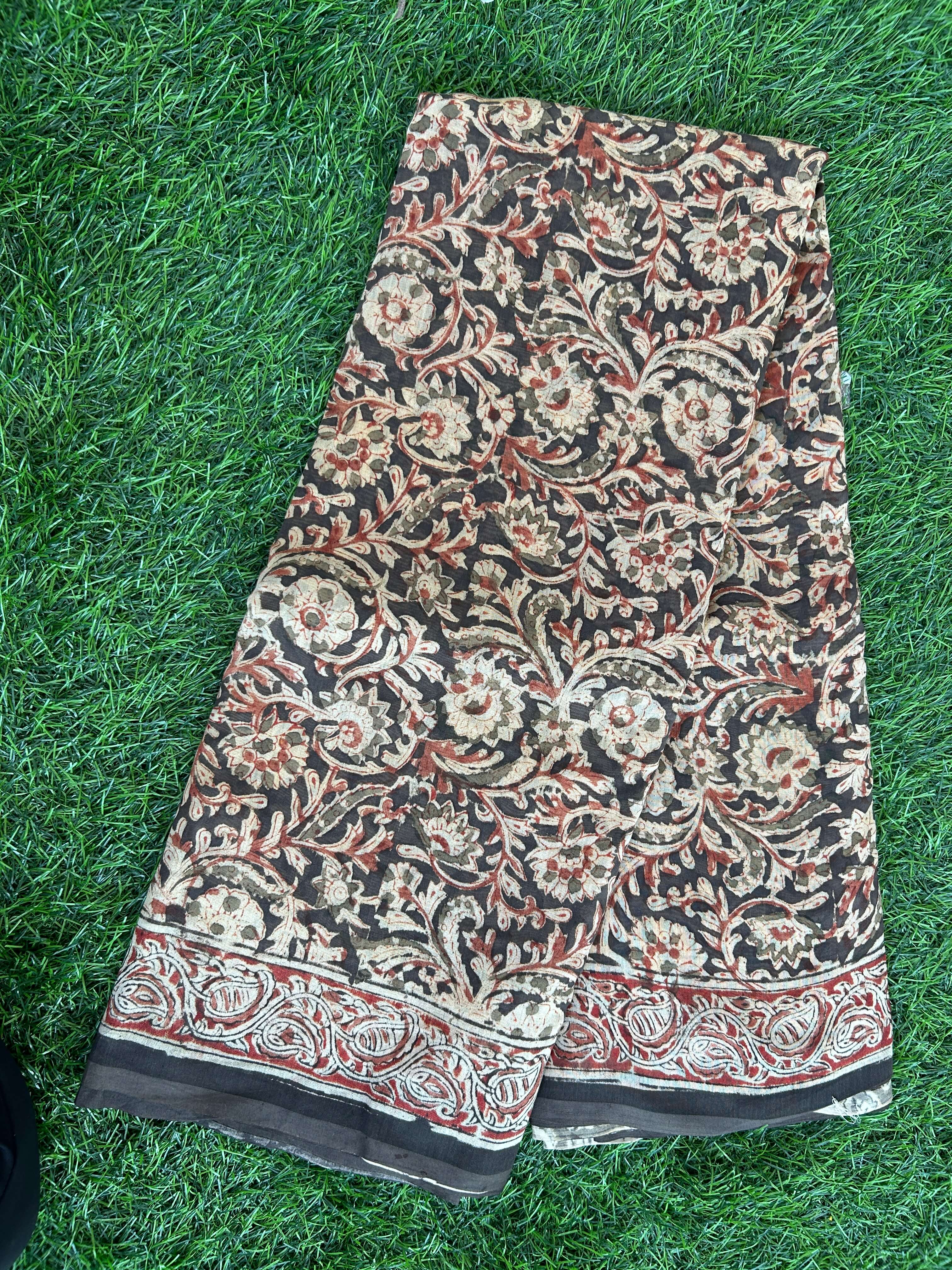 Kalamkari Chanderi Silk Saree-KCHAN-M118