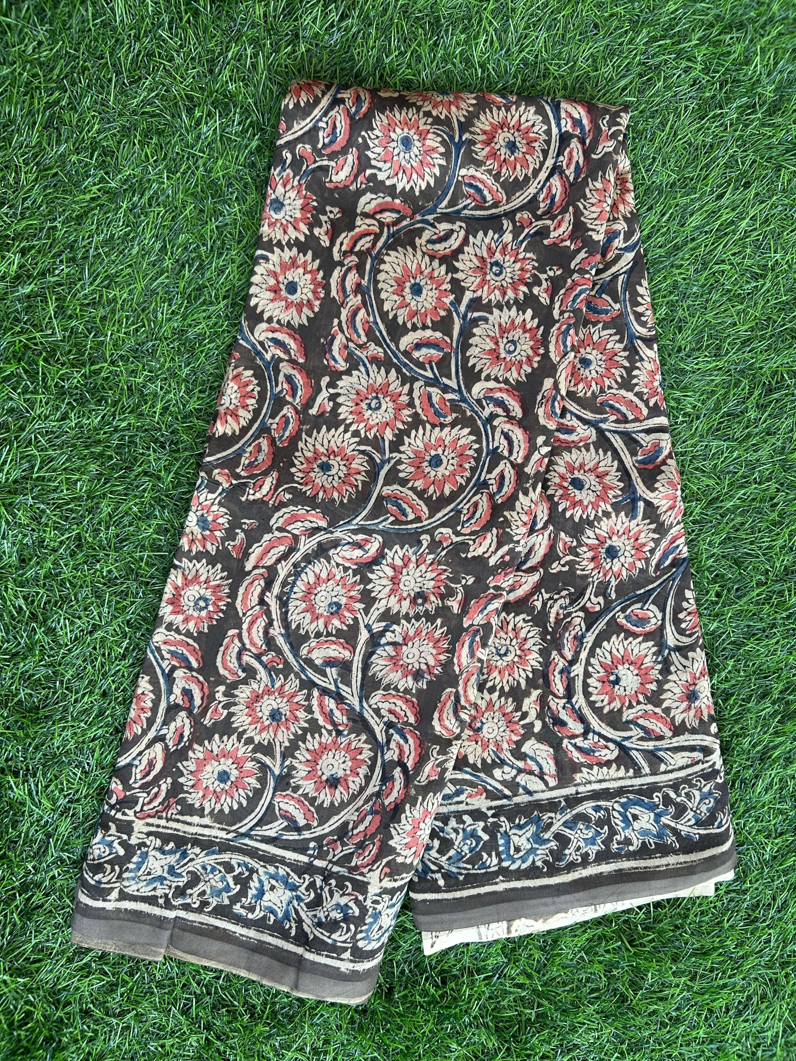 Kalamkari Chanderi Silk Saree-KCHAN-M125