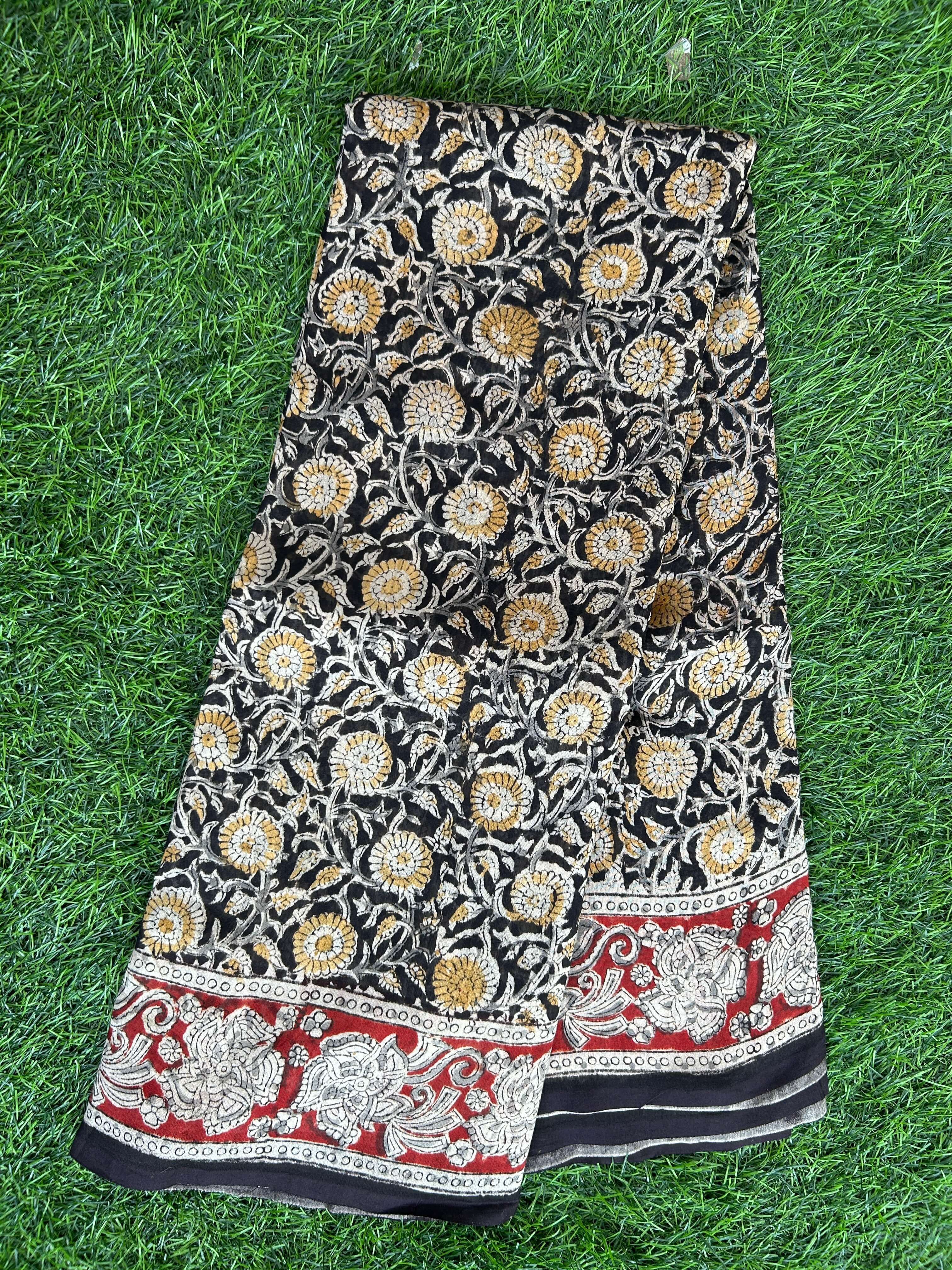 Kalamkari Chanderi Silk Saree-KCHAN-M129