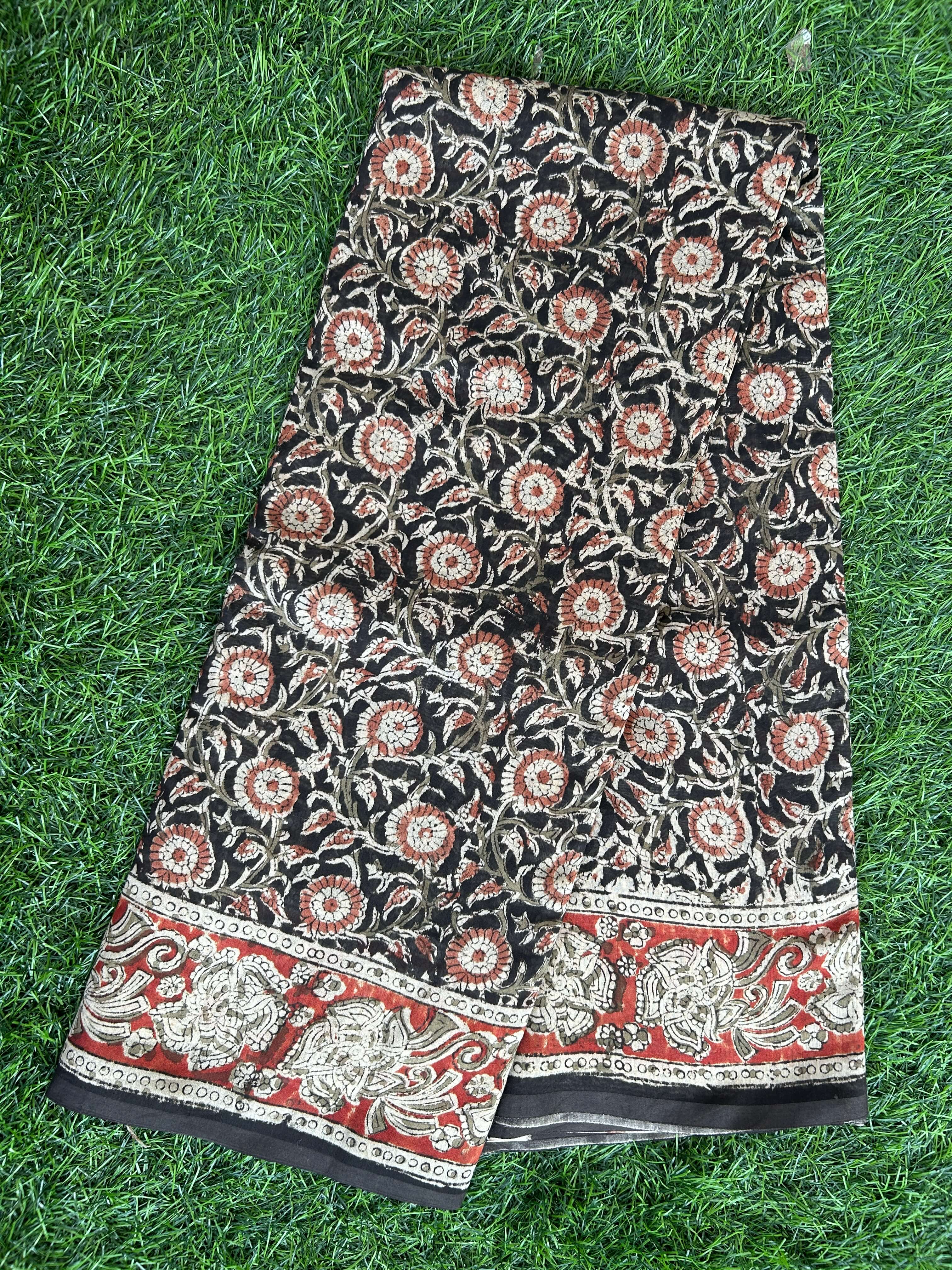Kalamkari Chanderi Silk Saree-KCHAN-M130