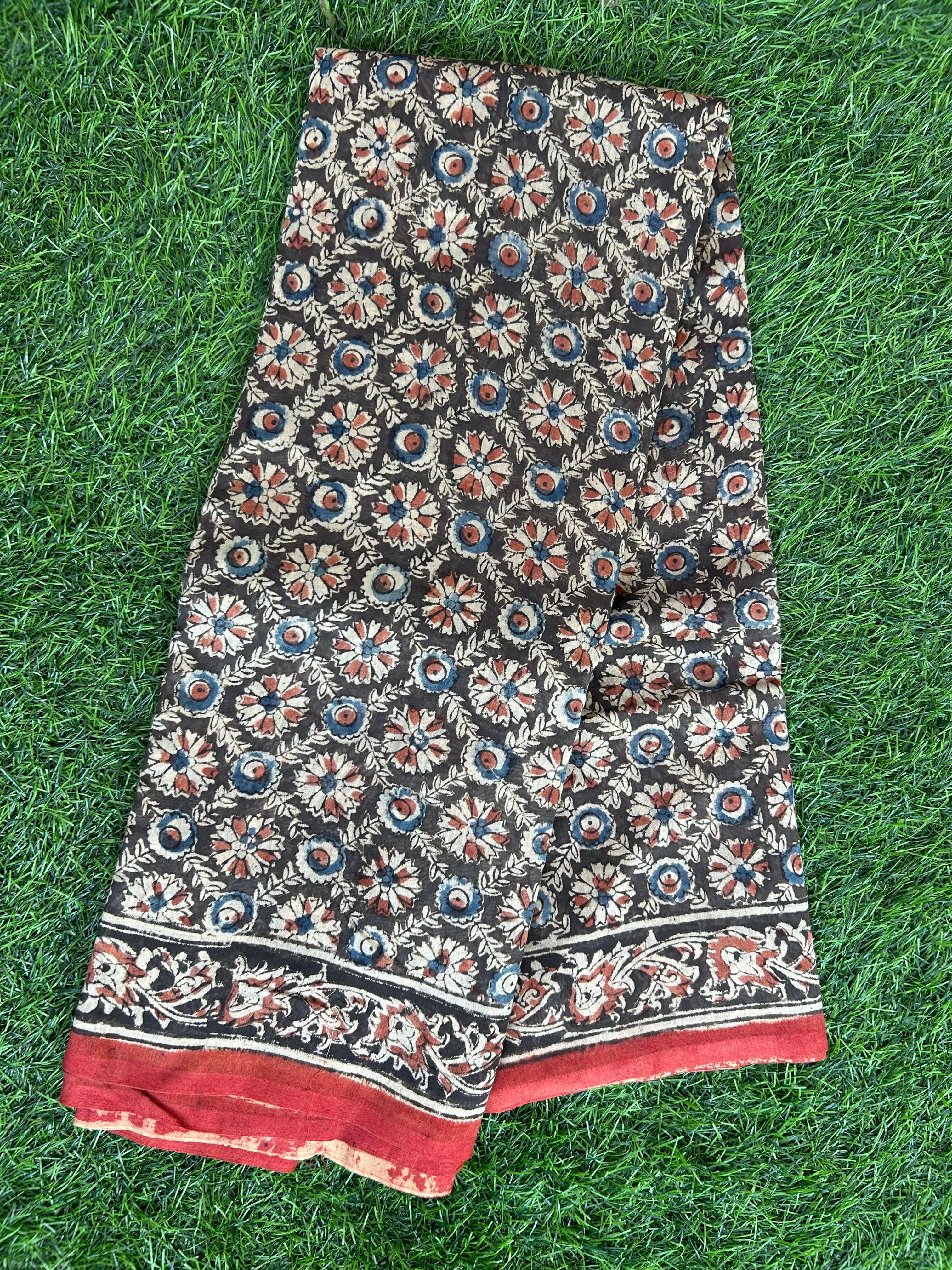 Kalamkari Chanderi Silk Saree-KCHAN-M159