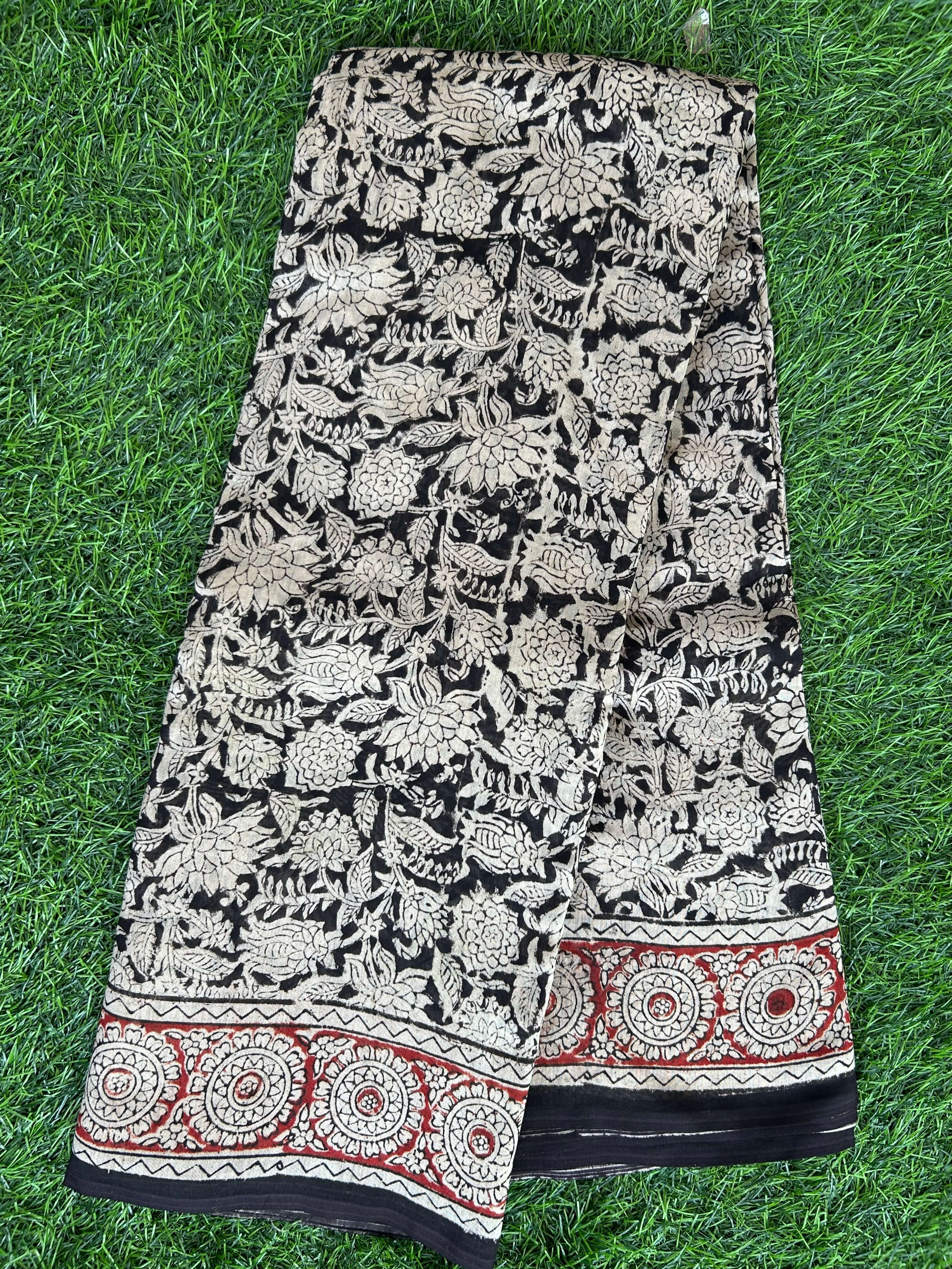 Kalamkari Chanderi Silk Saree-KCHAN-M132