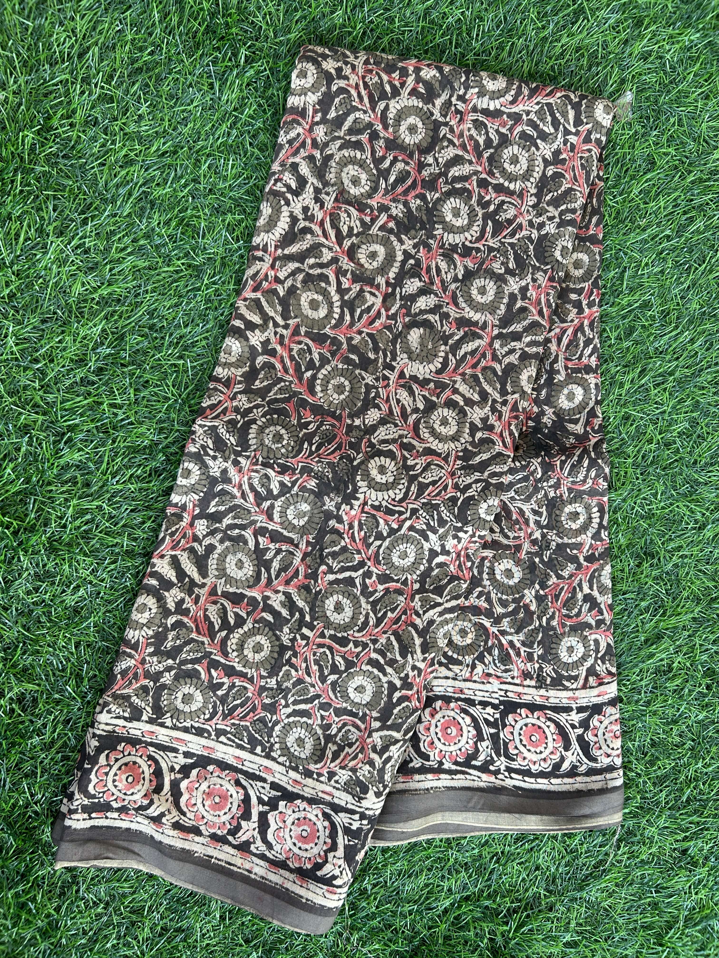 Kalamkari Chanderi Silk Saree-KCHAN-M133